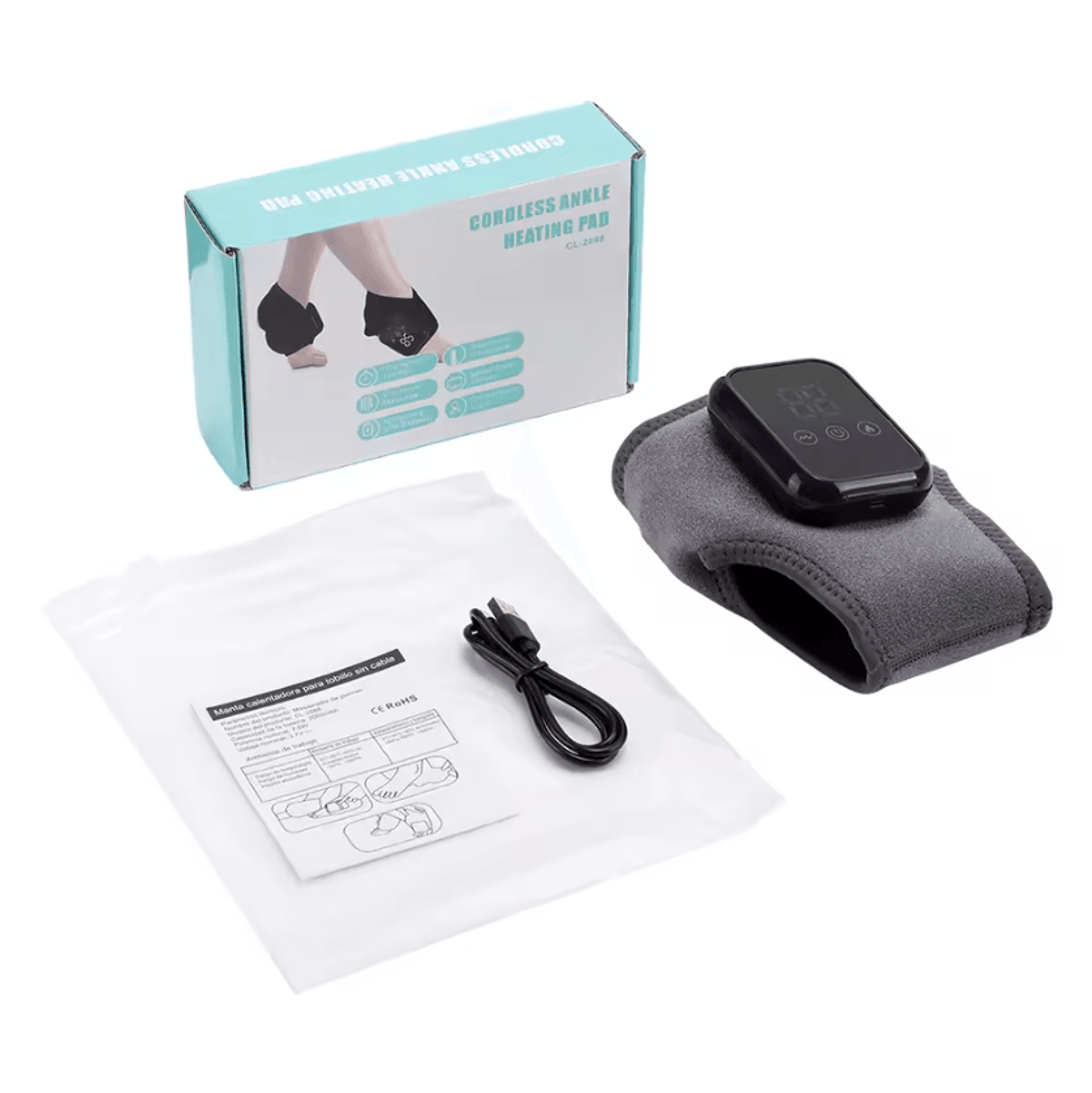 Electric Heated Ankle Massager With Vibration Hot Compress Foot Wrap For Relaxation And Everyday Co 6