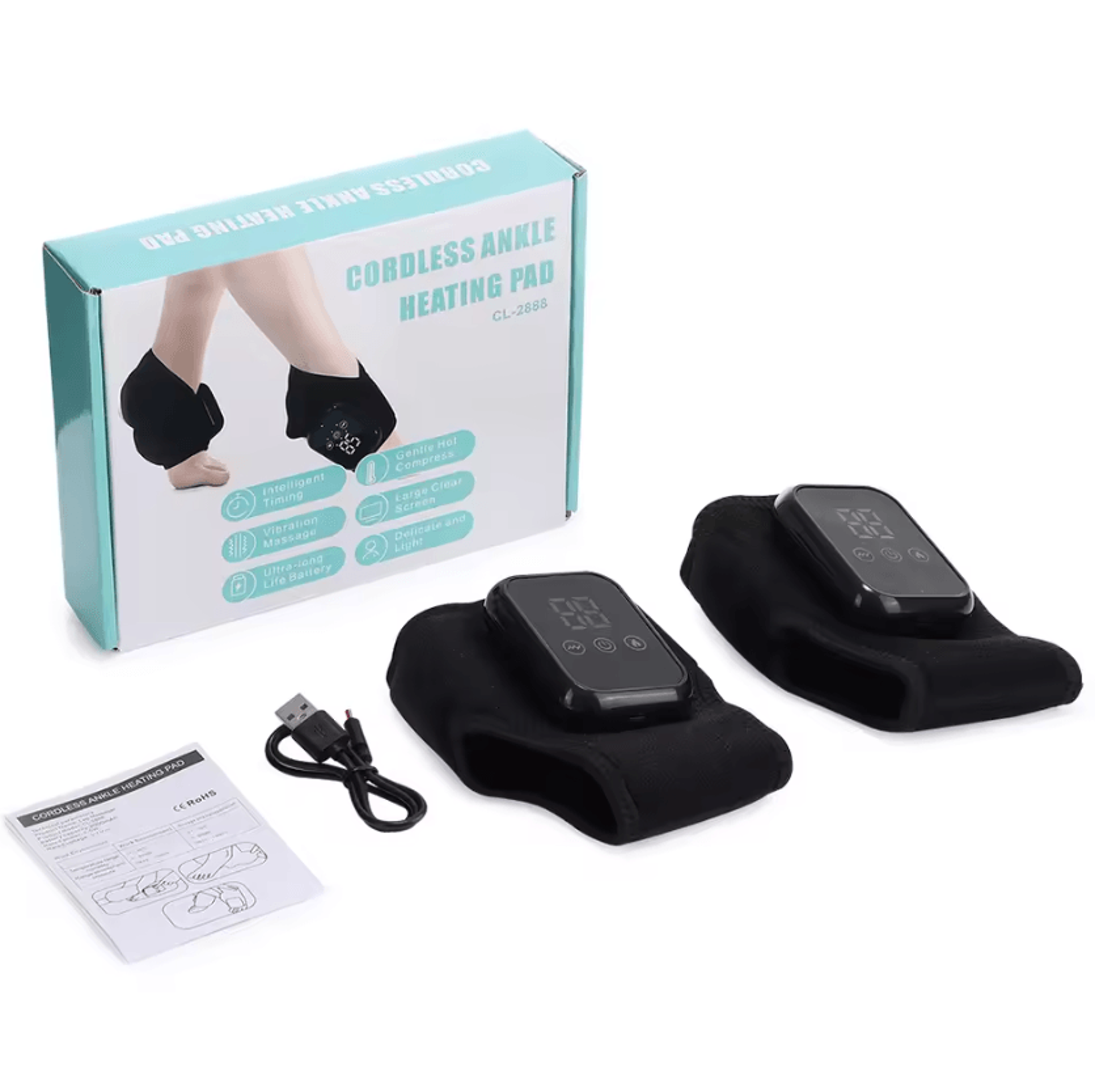 Electric Heated Ankle Massager With Vibration Hot Compress Foot Wrap For Relaxation And Everyday Co 4