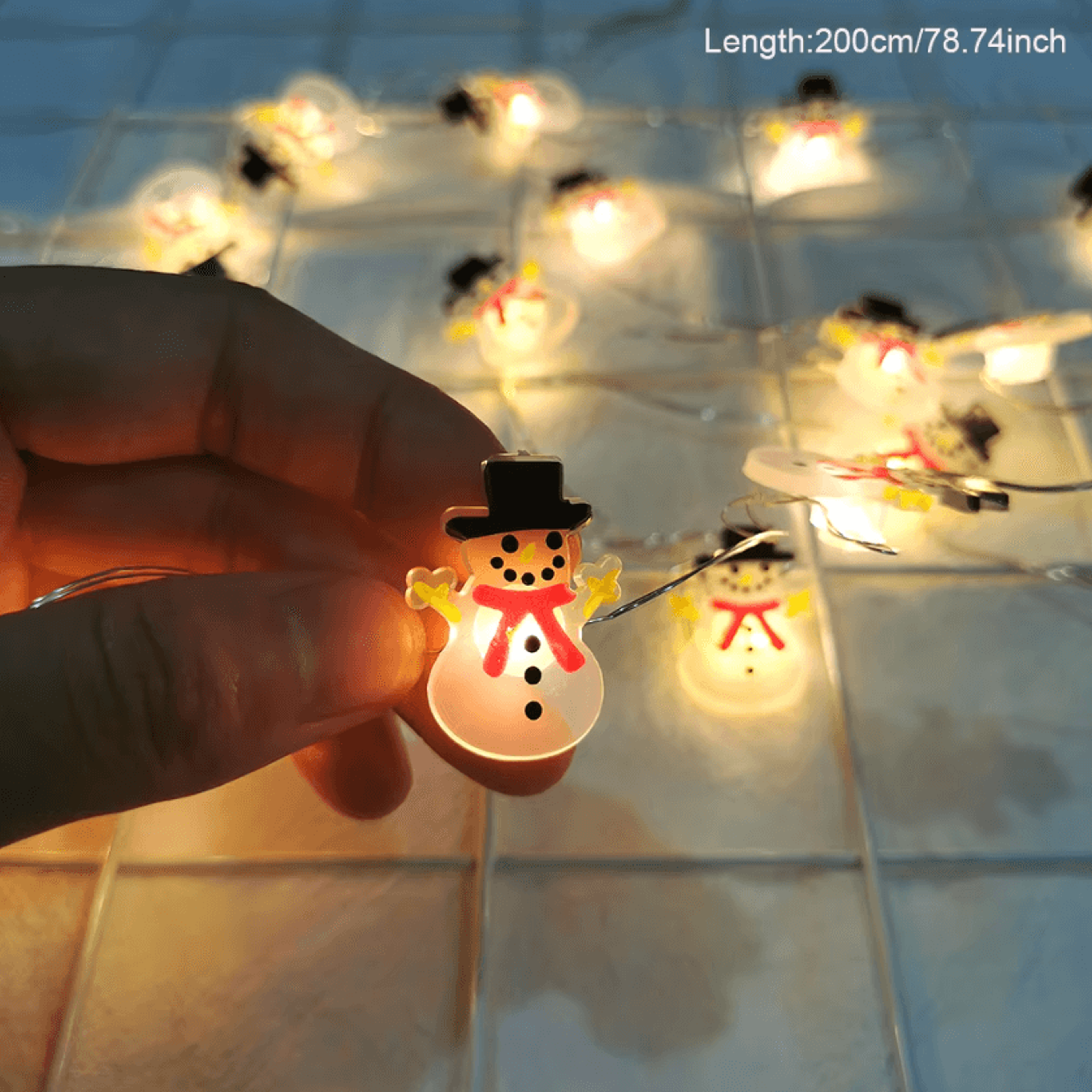 runtowo santa claus snowman led string lights festive christmas tree decorations for home and holiday parties