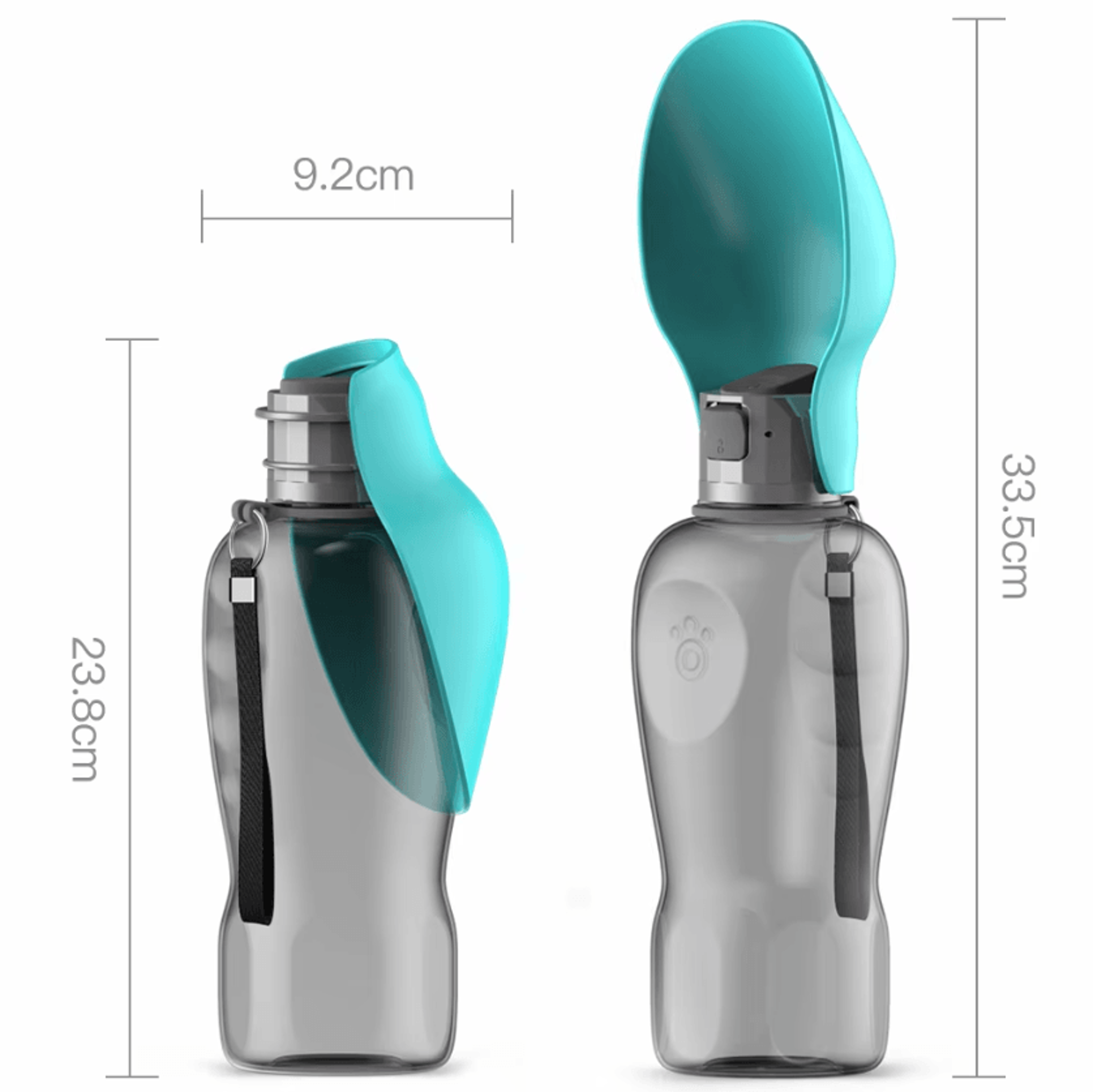 800ml Portable Dog Water Bottle With Drinking Bowl Travel Pet Water Dispenser For Small Medium And  1