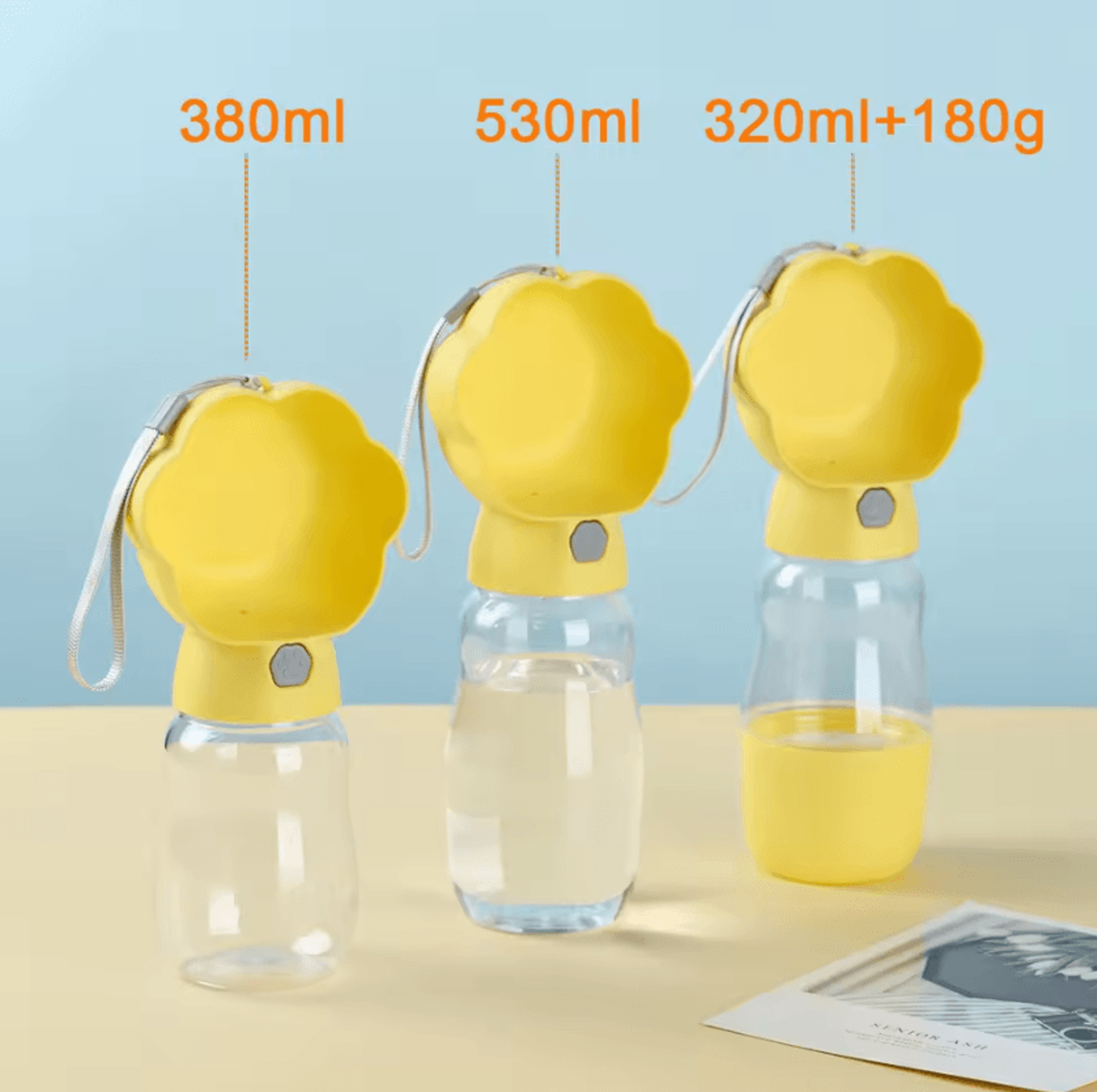 2 In 1 Portable Dog Water Bottle With Food Container Travel Pet Drinking Bowl And Feeder For Dogs A 6