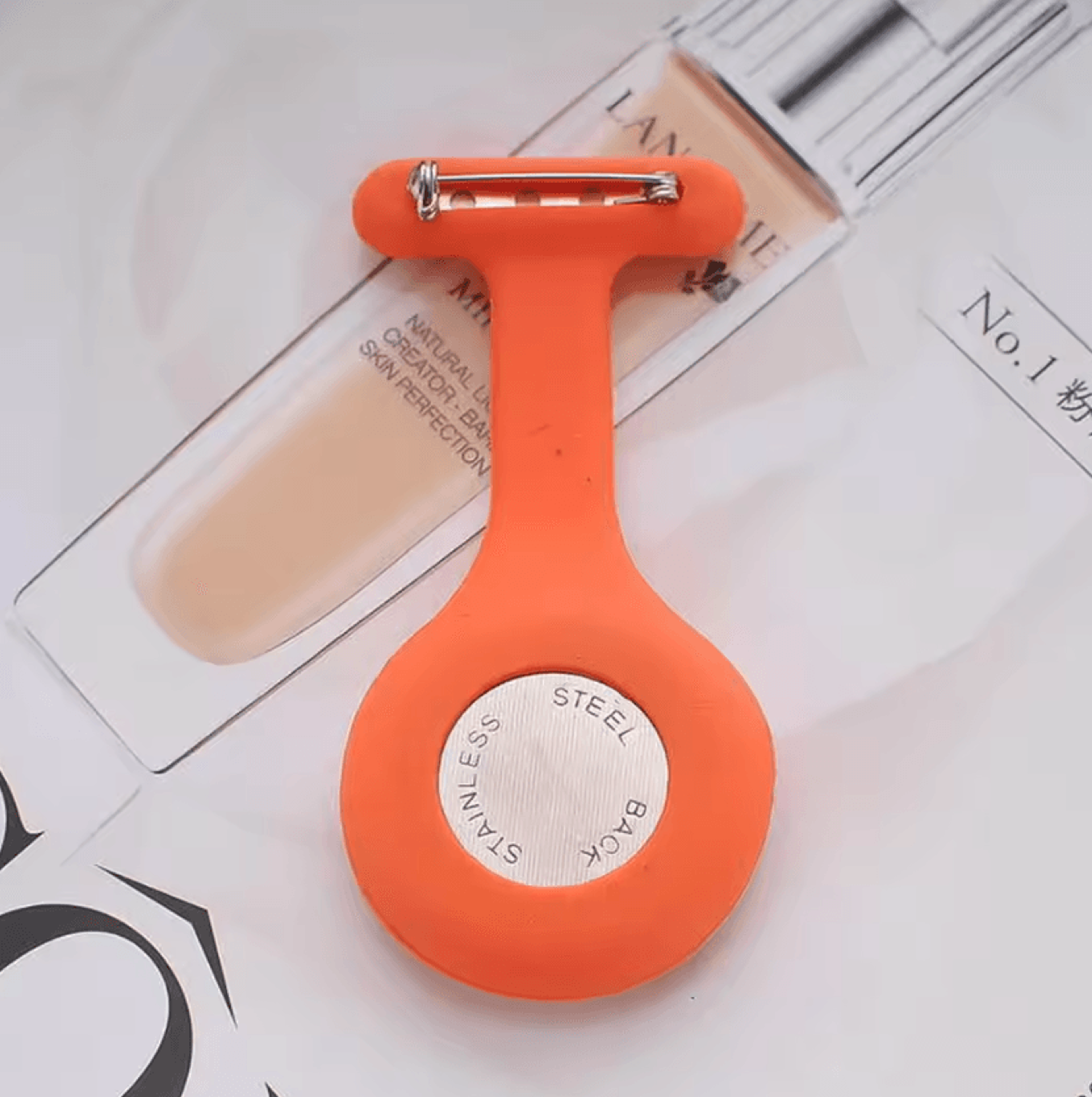 Mini Silicone Nurse Pocket Watch With Brooch Pin Compact Clip On Fob Watch For Healthcare Workers A 1