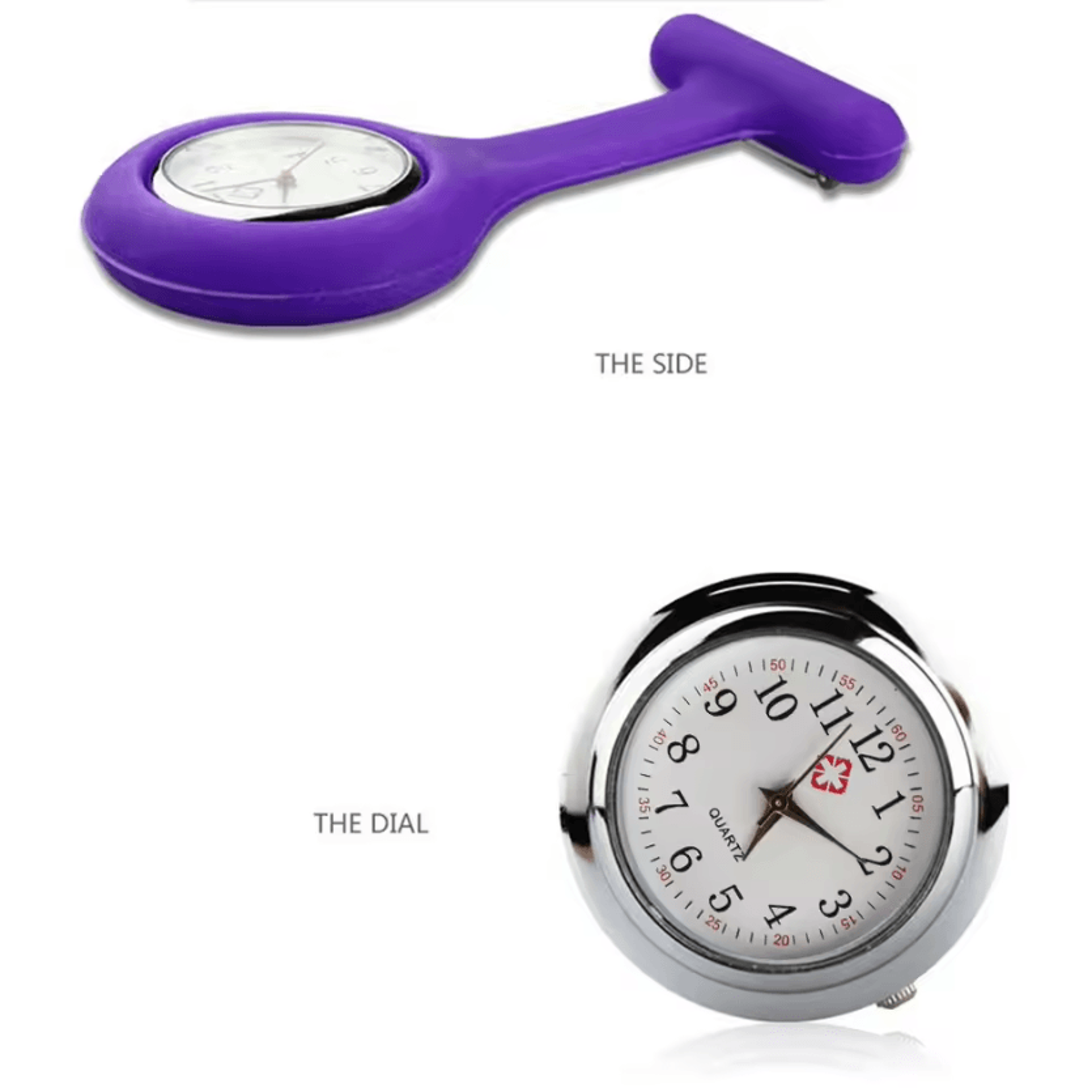 Mini Silicone Nurse Pocket Watch With Brooch Pin Compact Clip On Fob Watch For Healthcare Workers A 11