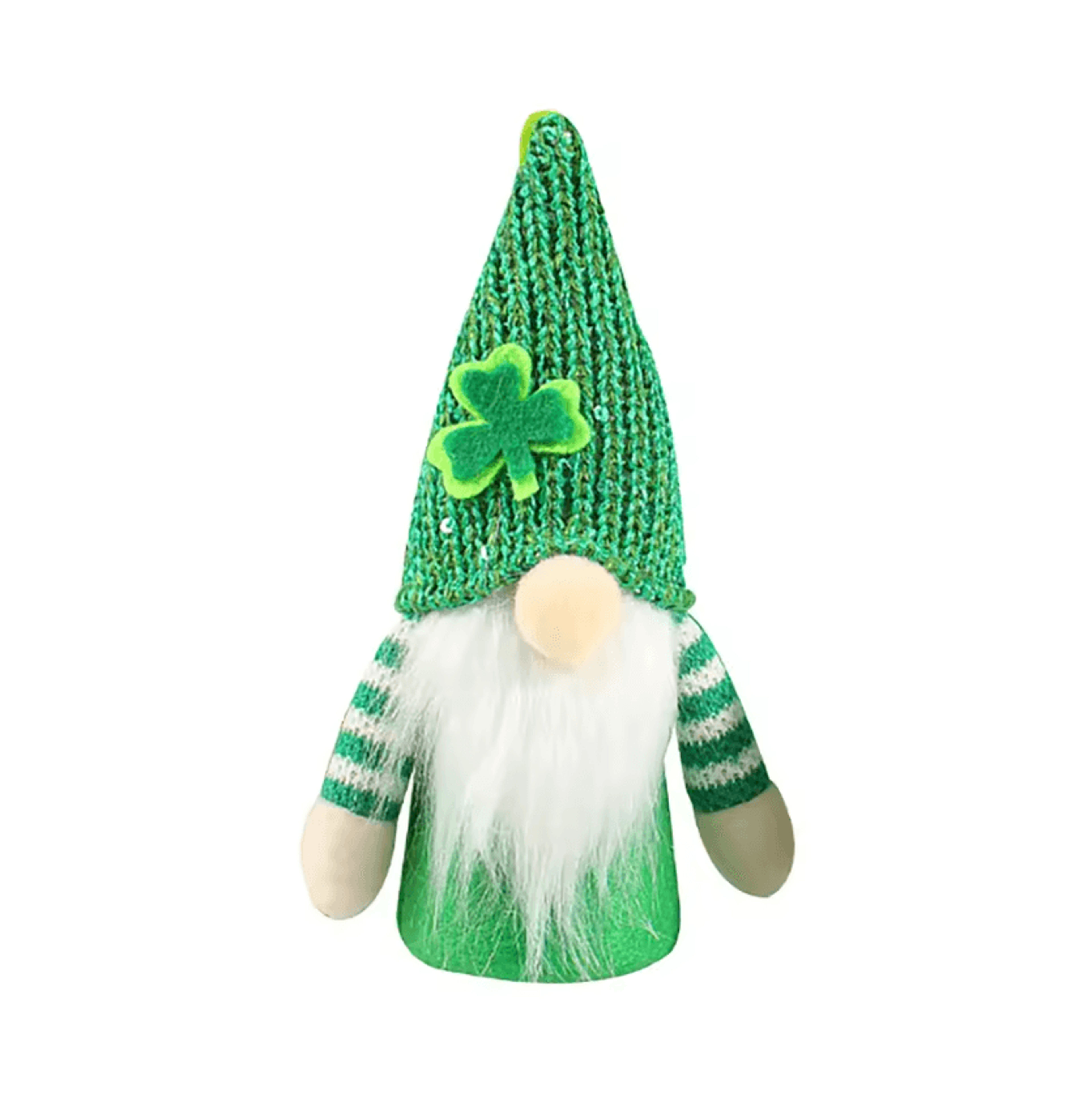 Cute Green Faceless Gnome Figurine St Patricks Day Irish Leaf Ornament For Home Table And Holiday D 8