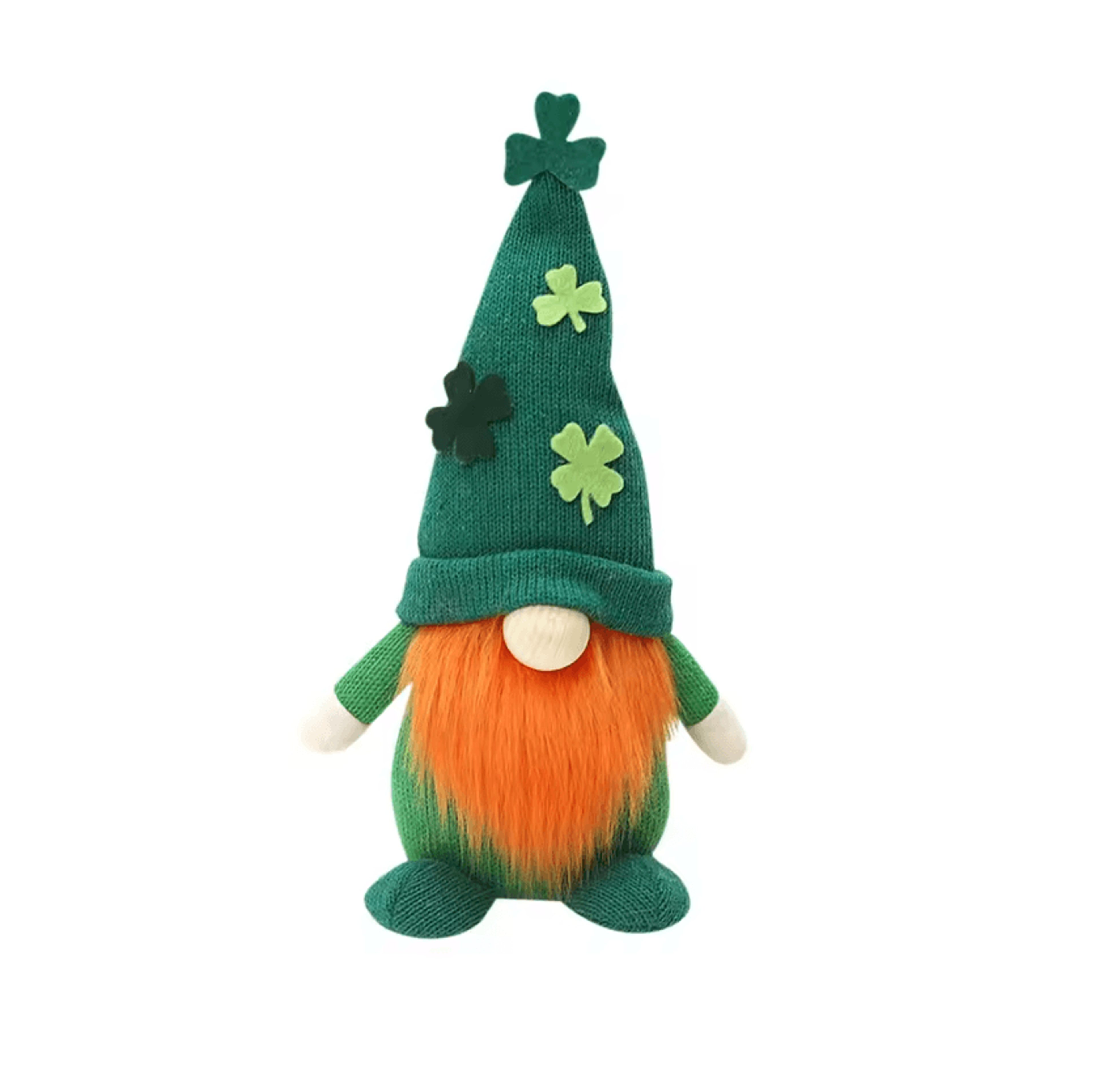Cute Green Faceless Gnome Figurine St Patricks Day Irish Leaf Ornament For Home Table And Holiday D 9