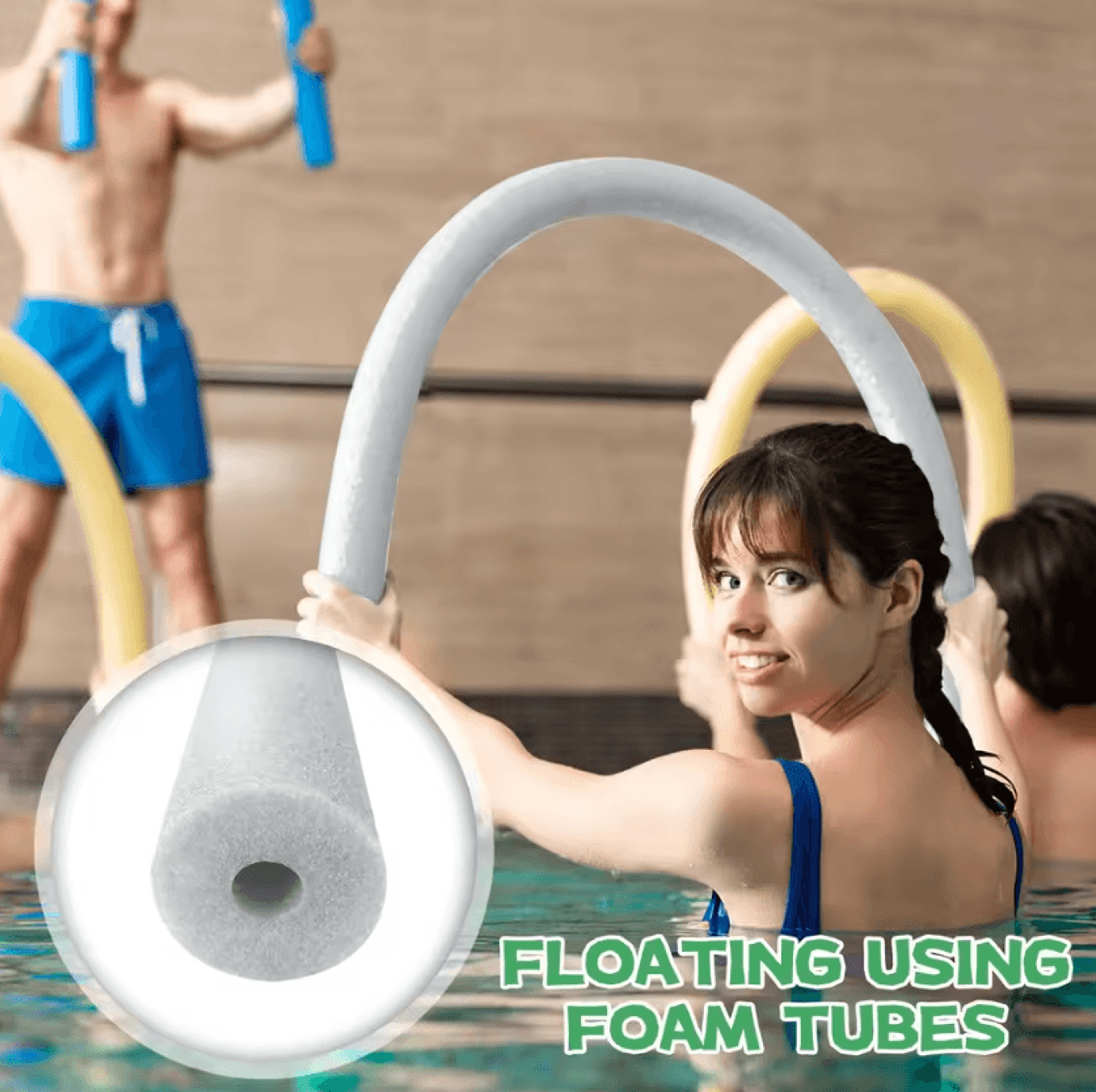 Hollow Foam Swimming Pool Noodle Lightweight Floating Stick For Kids Swim Training And Water Games 2
