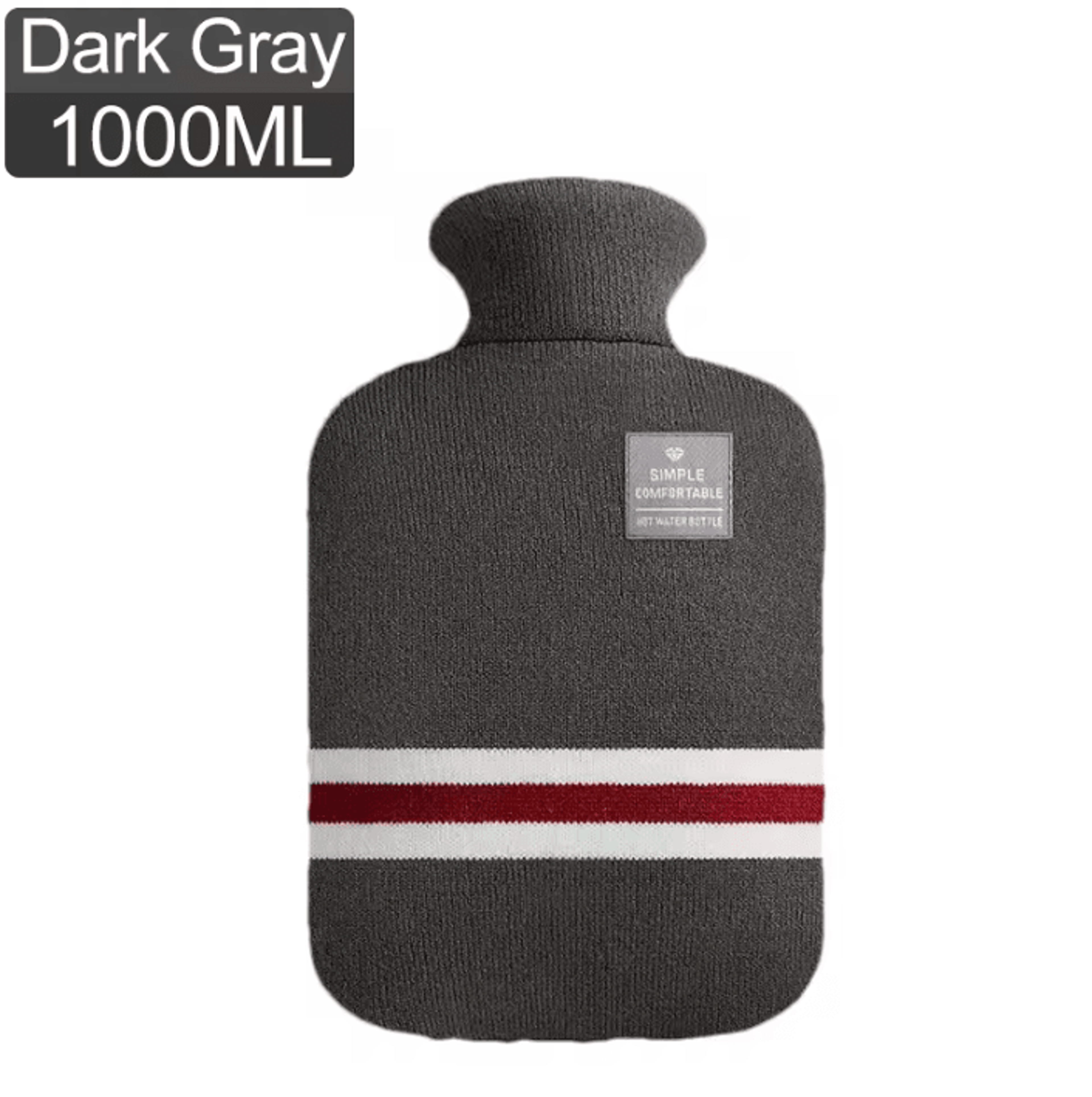 Hot Water Bottle With Knitted Cover Reusable Warm Water Bag For Hands Belly And Winter Comfort 7