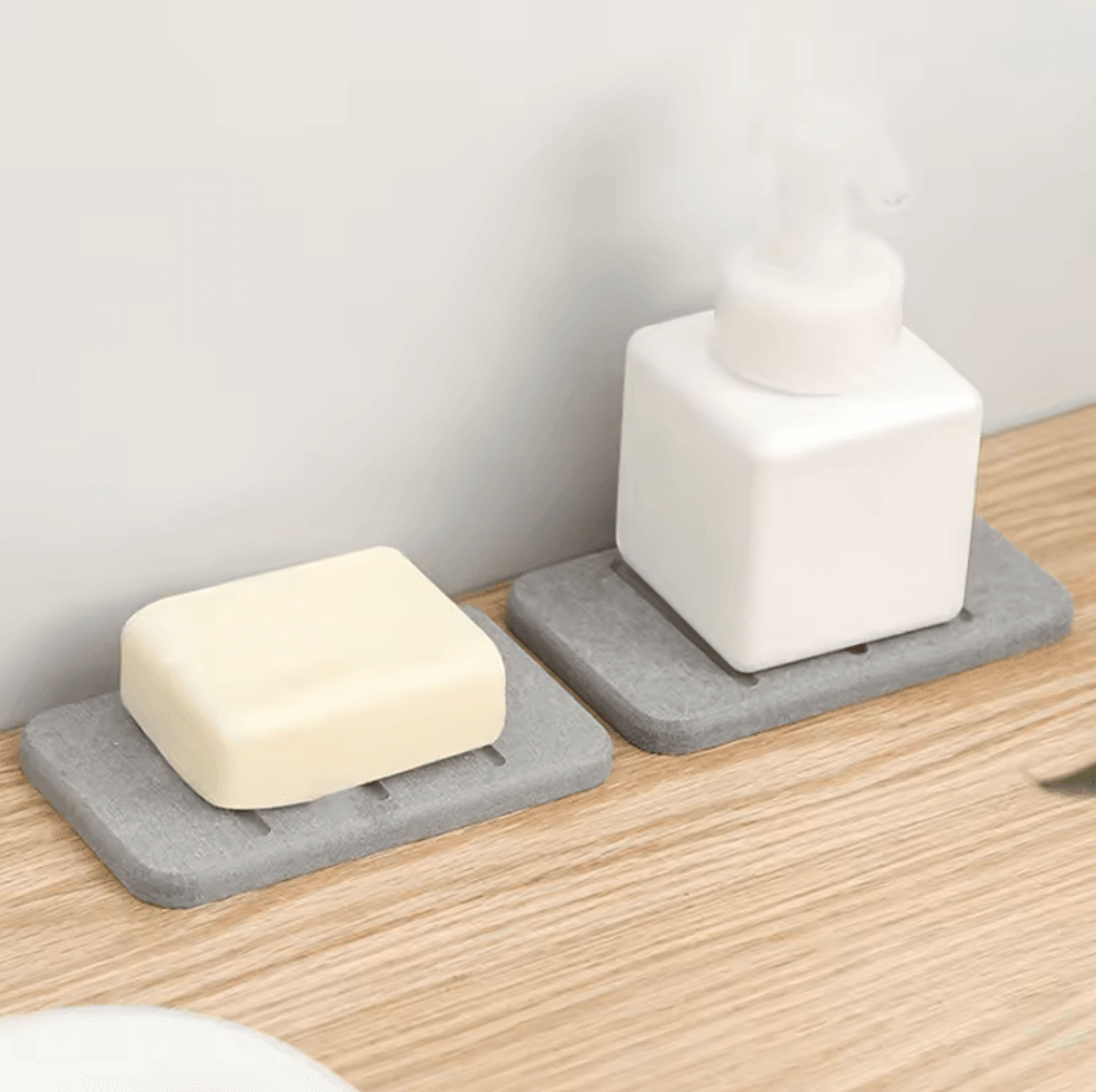 Quick Dry Diatom Mud Soap Dish Absorbent Rectangular Soap Holder Mat For Bathroom Countertop And To 1