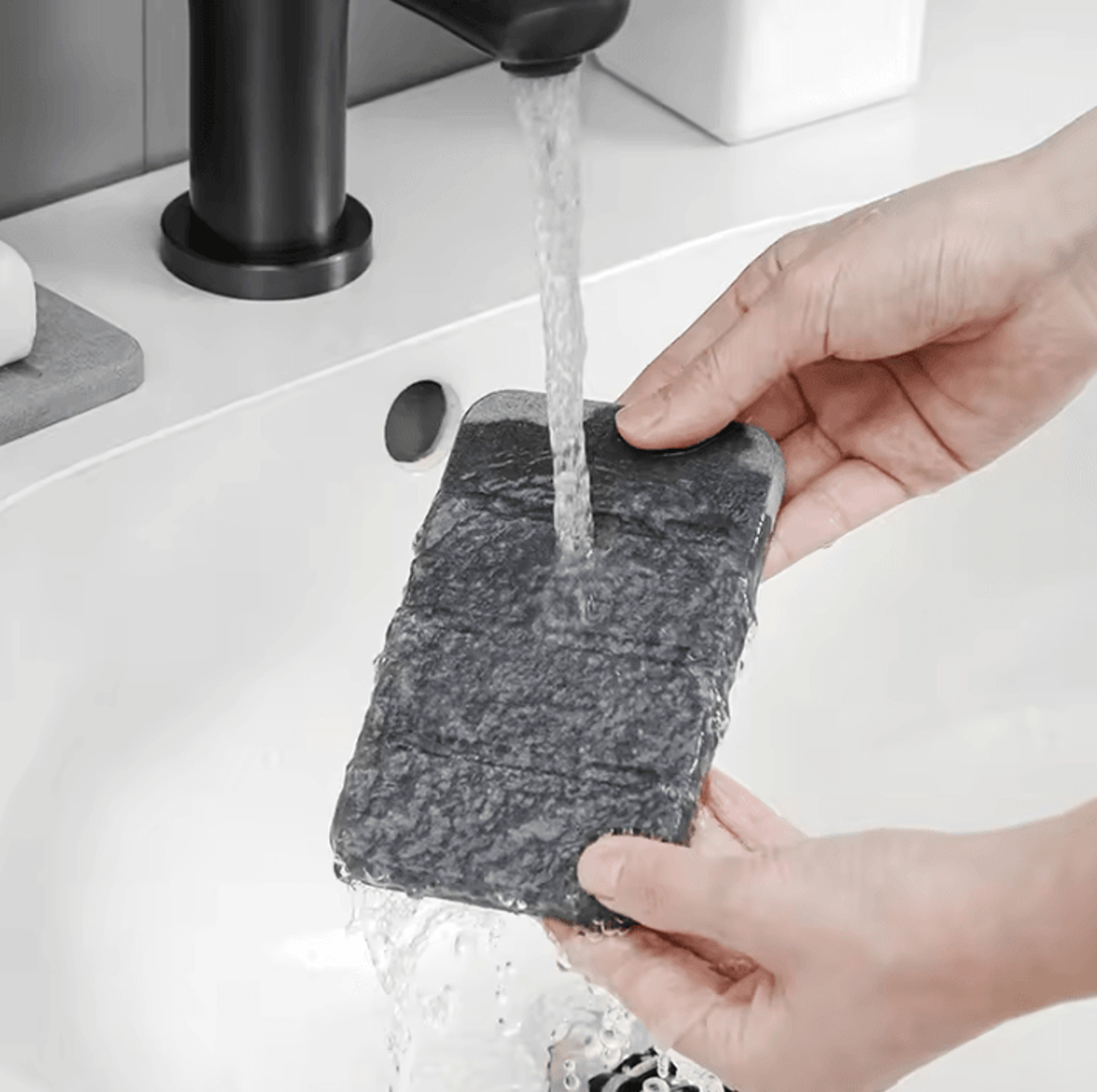 Quick Dry Diatom Mud Soap Dish Absorbent Rectangular Soap Holder Mat For Bathroom Countertop And To 2