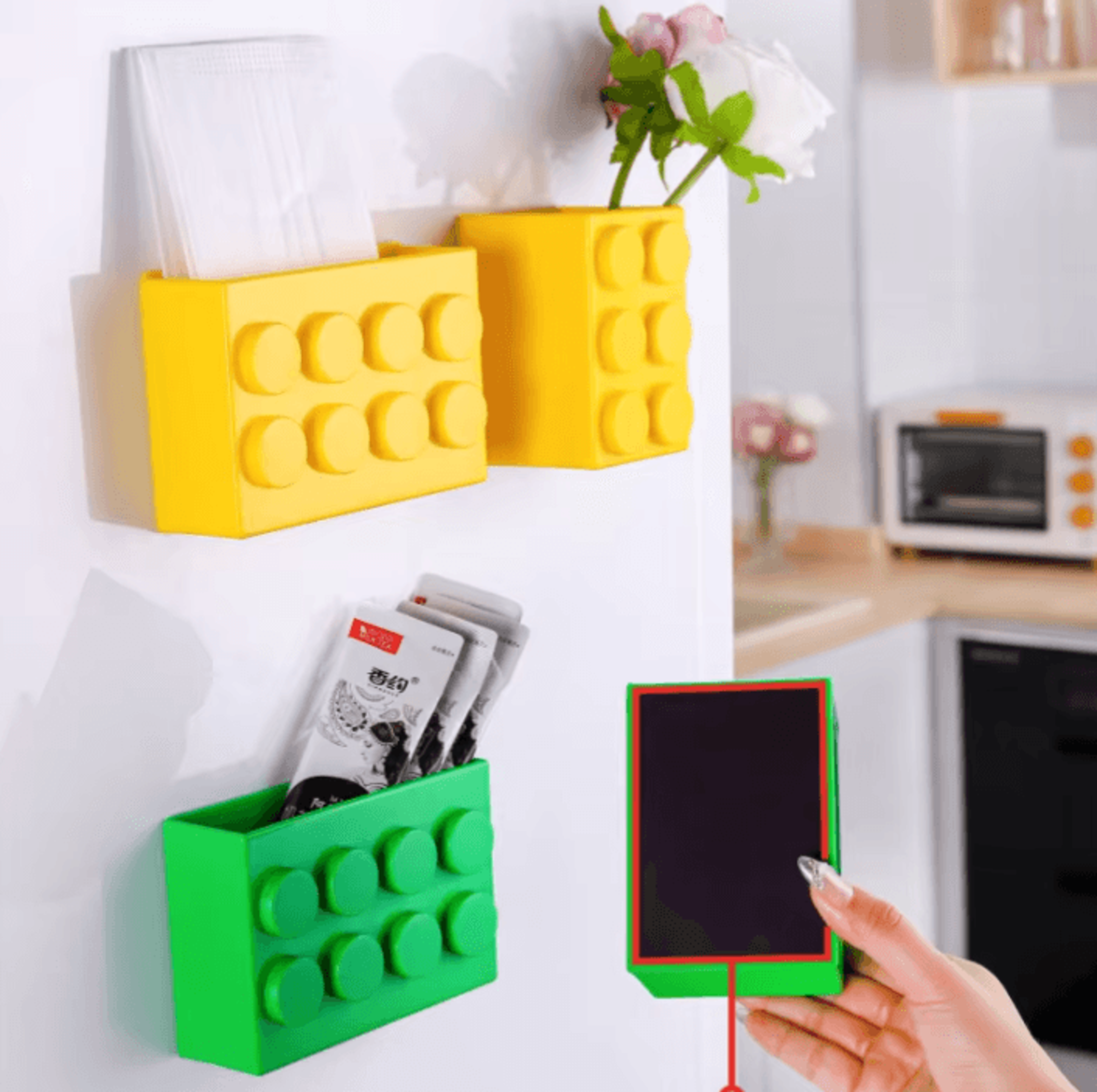 2 Piece Magnetic Refrigerator Storage Box Set Space Saving Fridge Door Organizer For Kitchen And Ho 1