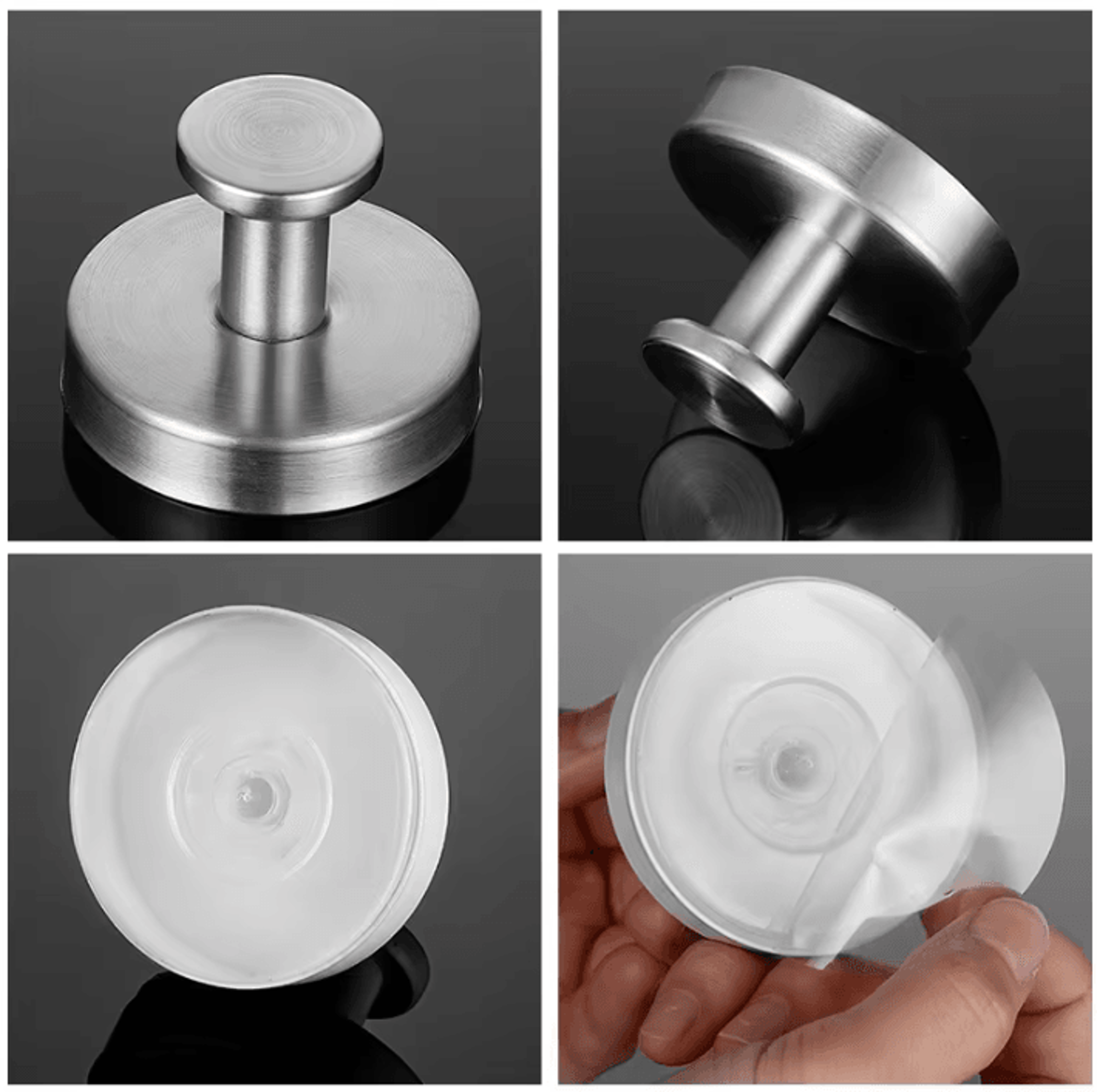 Stainless Steel Suction Cup Wall Hooks Waterproof Reusable Shower Hangers For Bathroom And Home Org 1