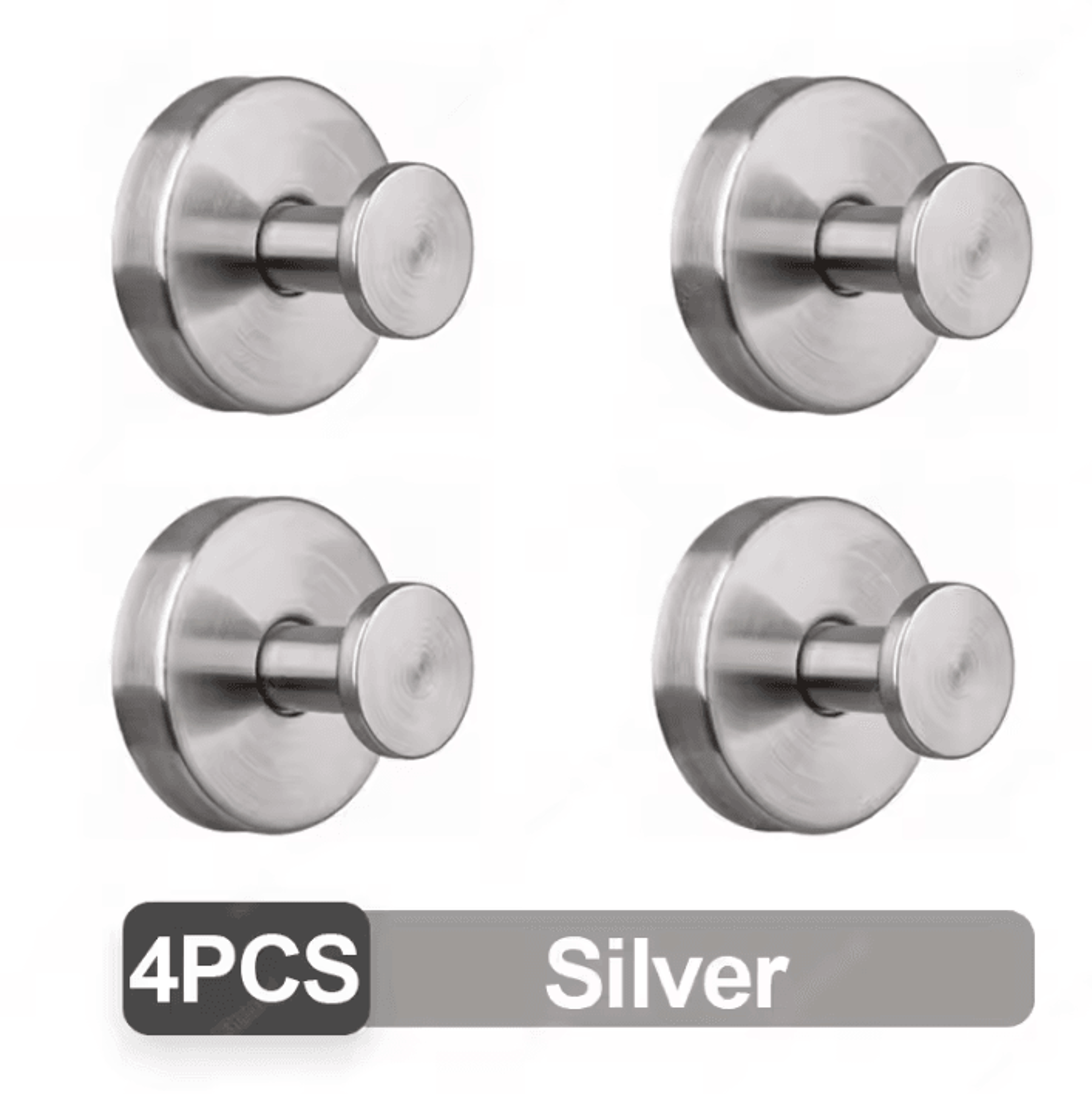 Stainless Steel Suction Cup Wall Hooks Waterproof Reusable Shower Hangers For Bathroom And Home Org 8