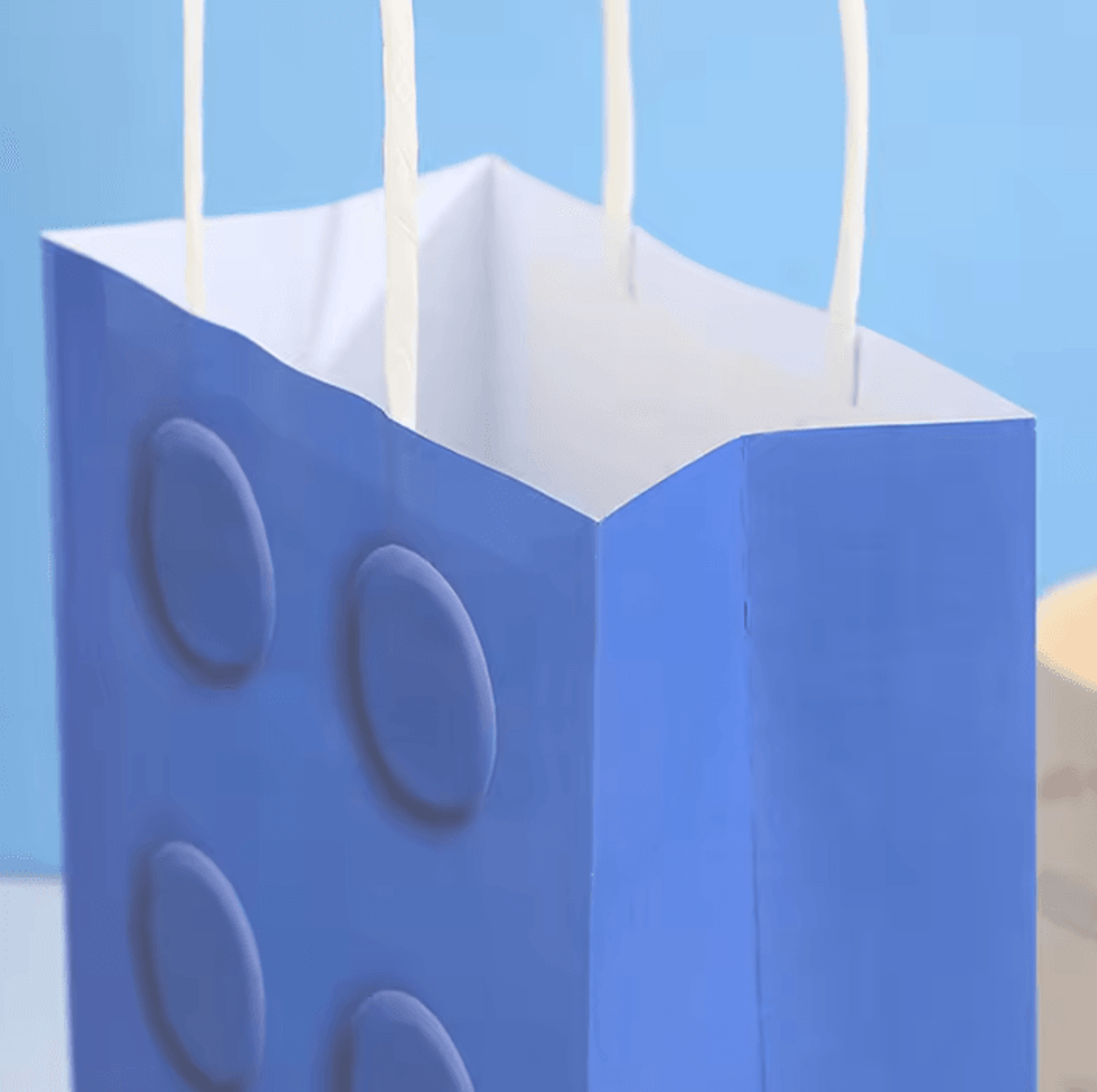 8 Piece Building Block Gift Bag Set Colorful Paper Party Favor Bags For Kids Birthday Celebrations  2