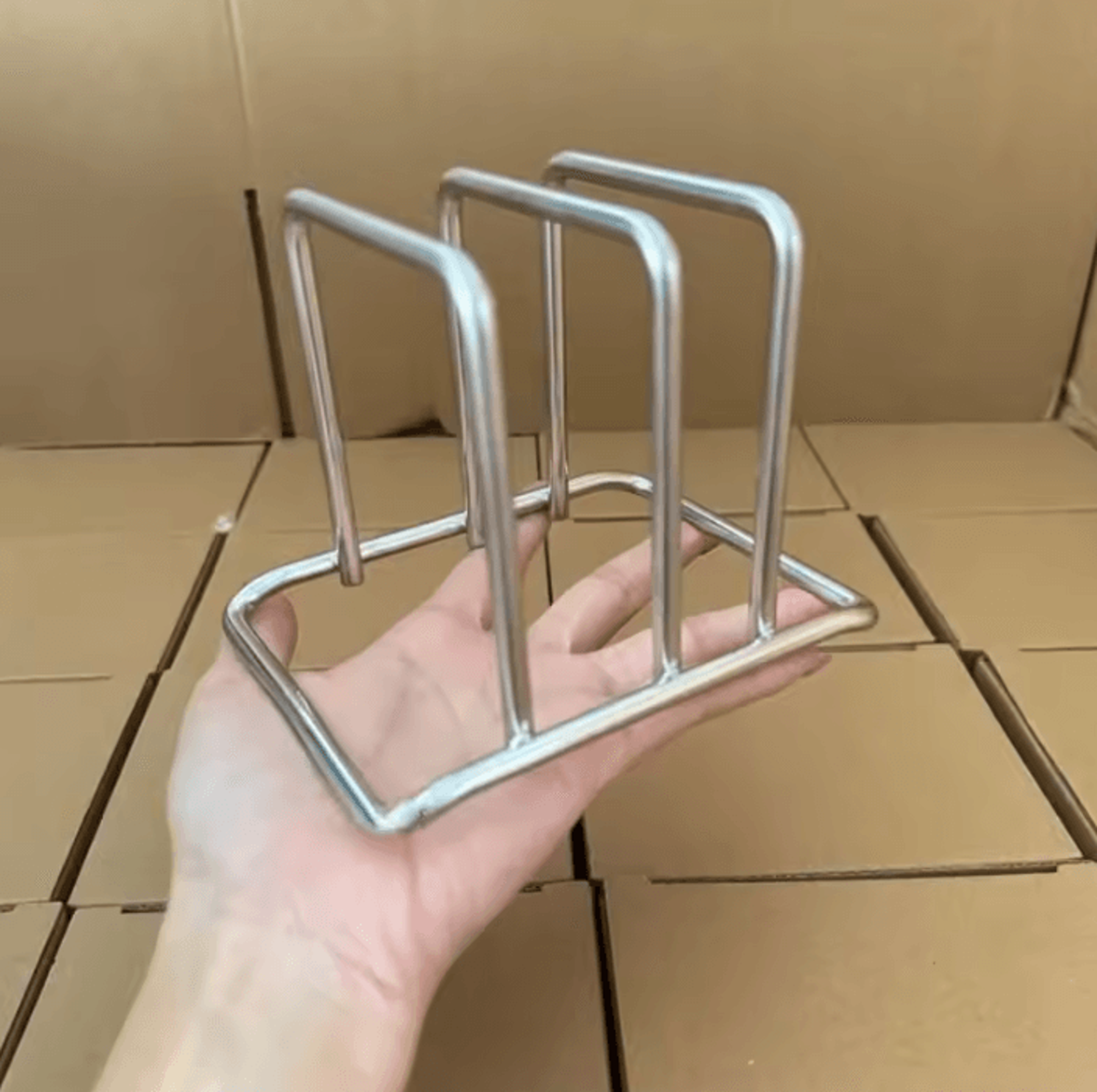 Stainless Steel Cutting Board Holder And Pot Lid Storage Rack 1