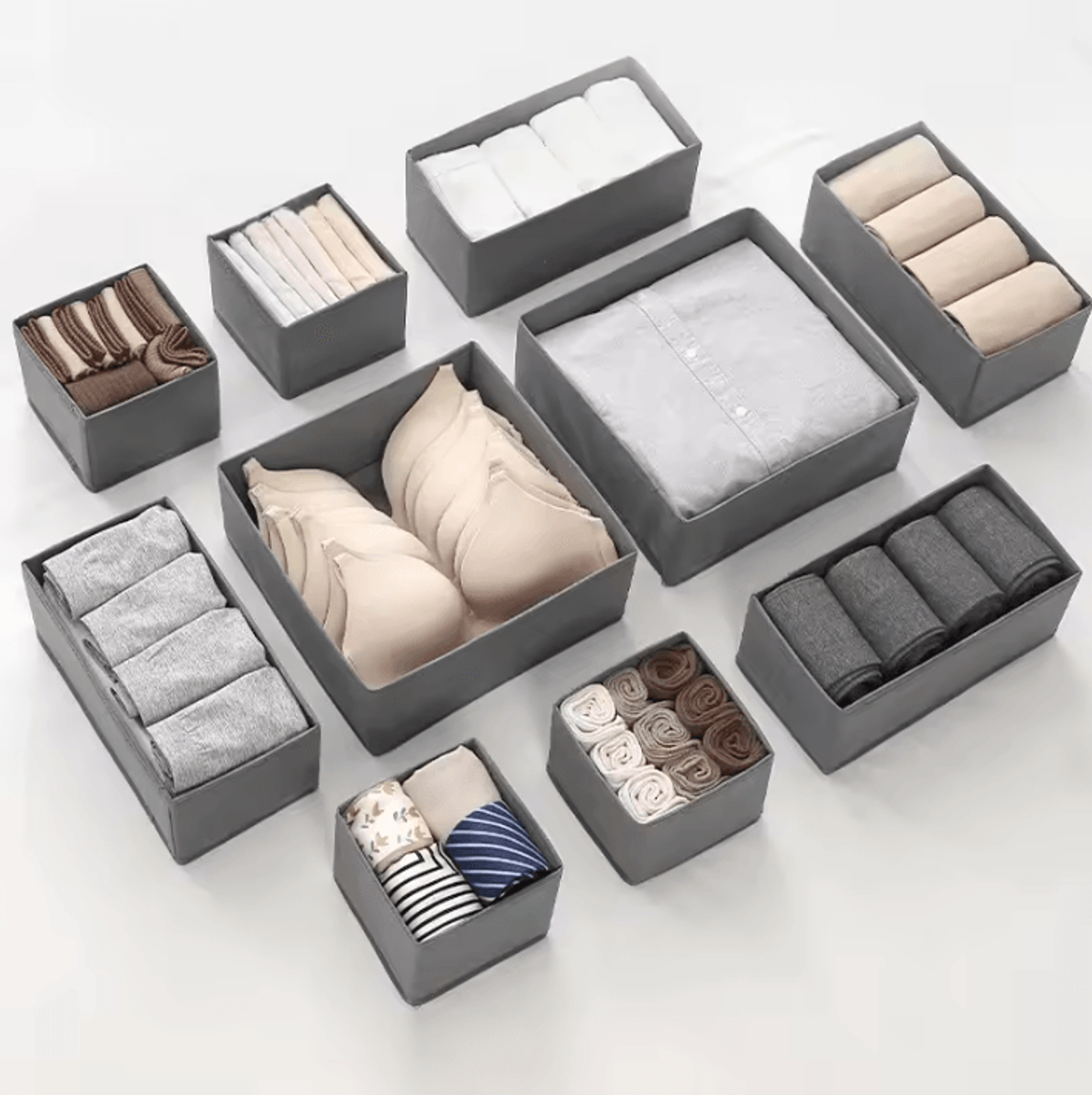 Foldable Nonwoven Fabric Clothing Storage Box For Wardrobe Organization 2