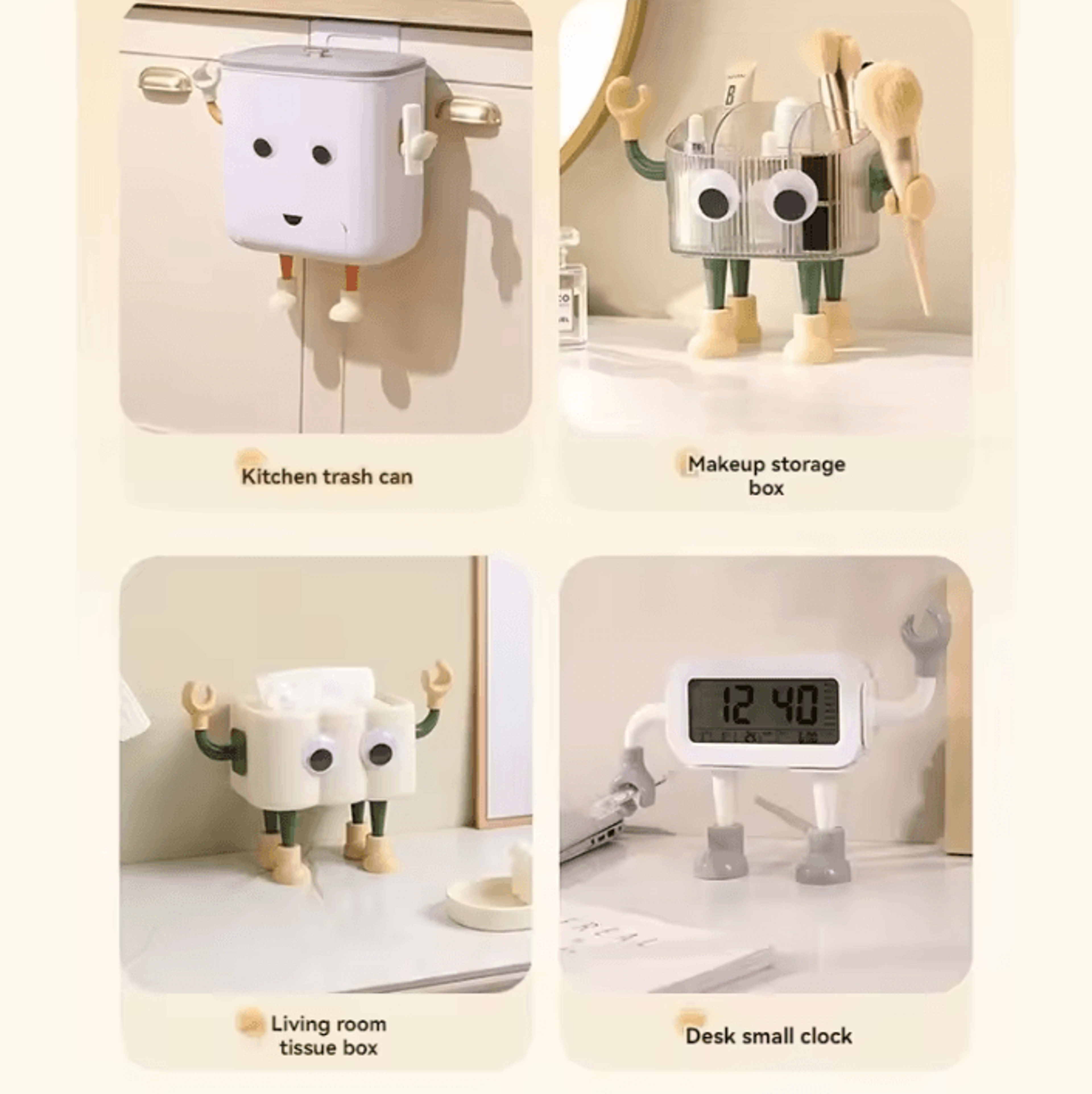 Cute Cartoon Hand And Foot Self Adhesive Hooks For Tissue Box And Trash Can Storage 2