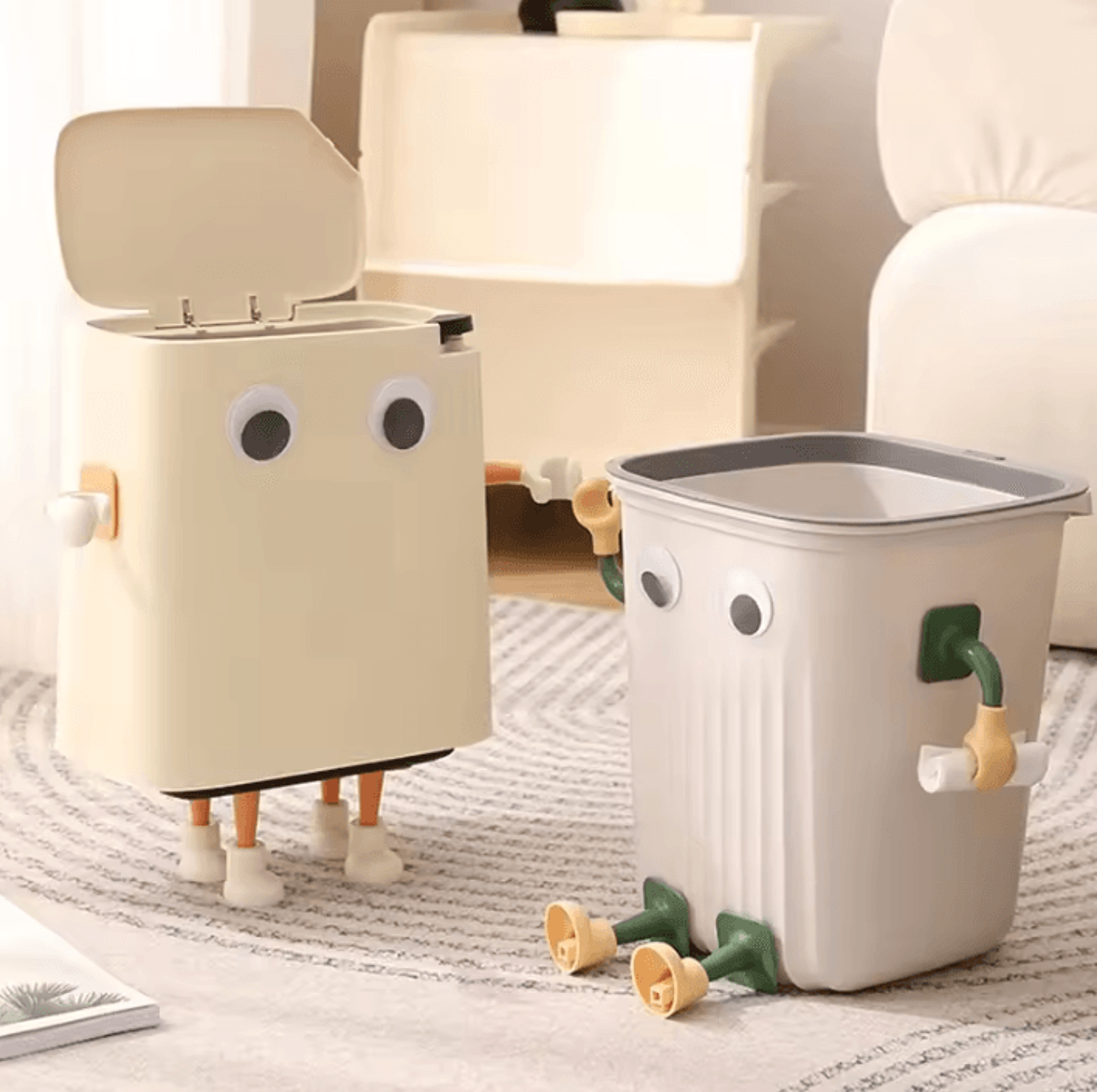 Cute Cartoon Hand And Foot Self Adhesive Hooks For Tissue Box And Trash Can Storage 1