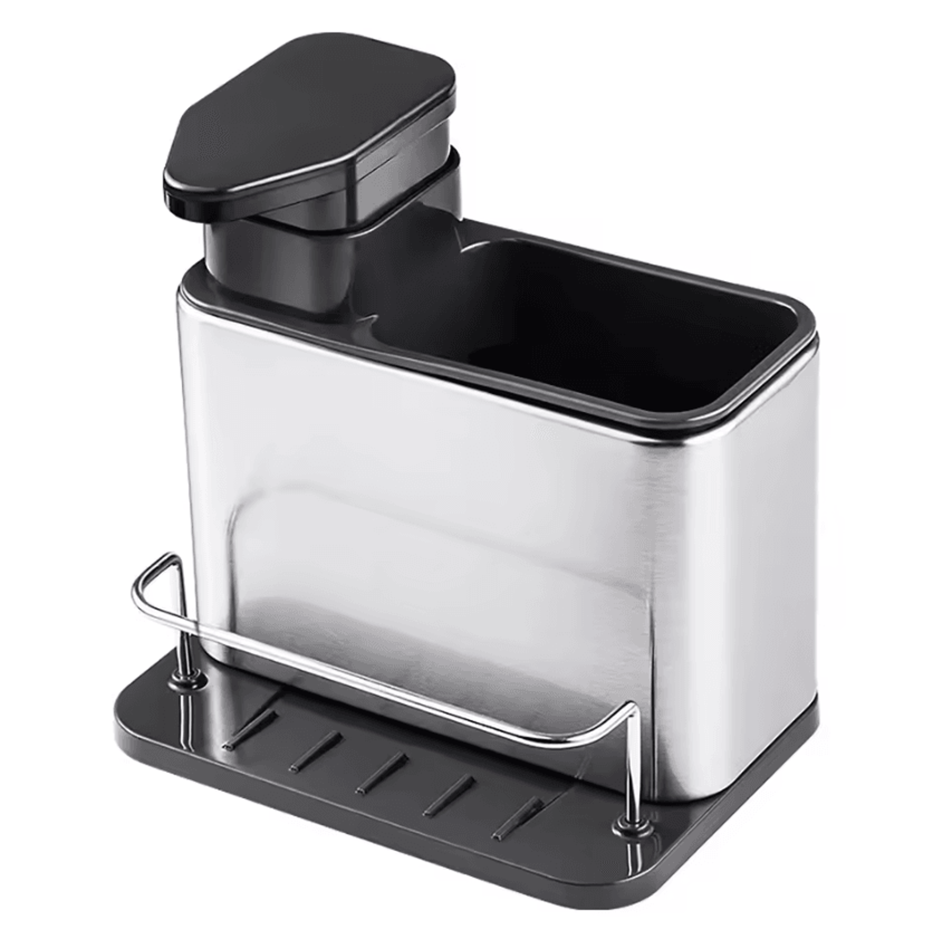 Stainless Steel Kitchen Sink Organizer With Detergent And Sponge Drain Rack 6