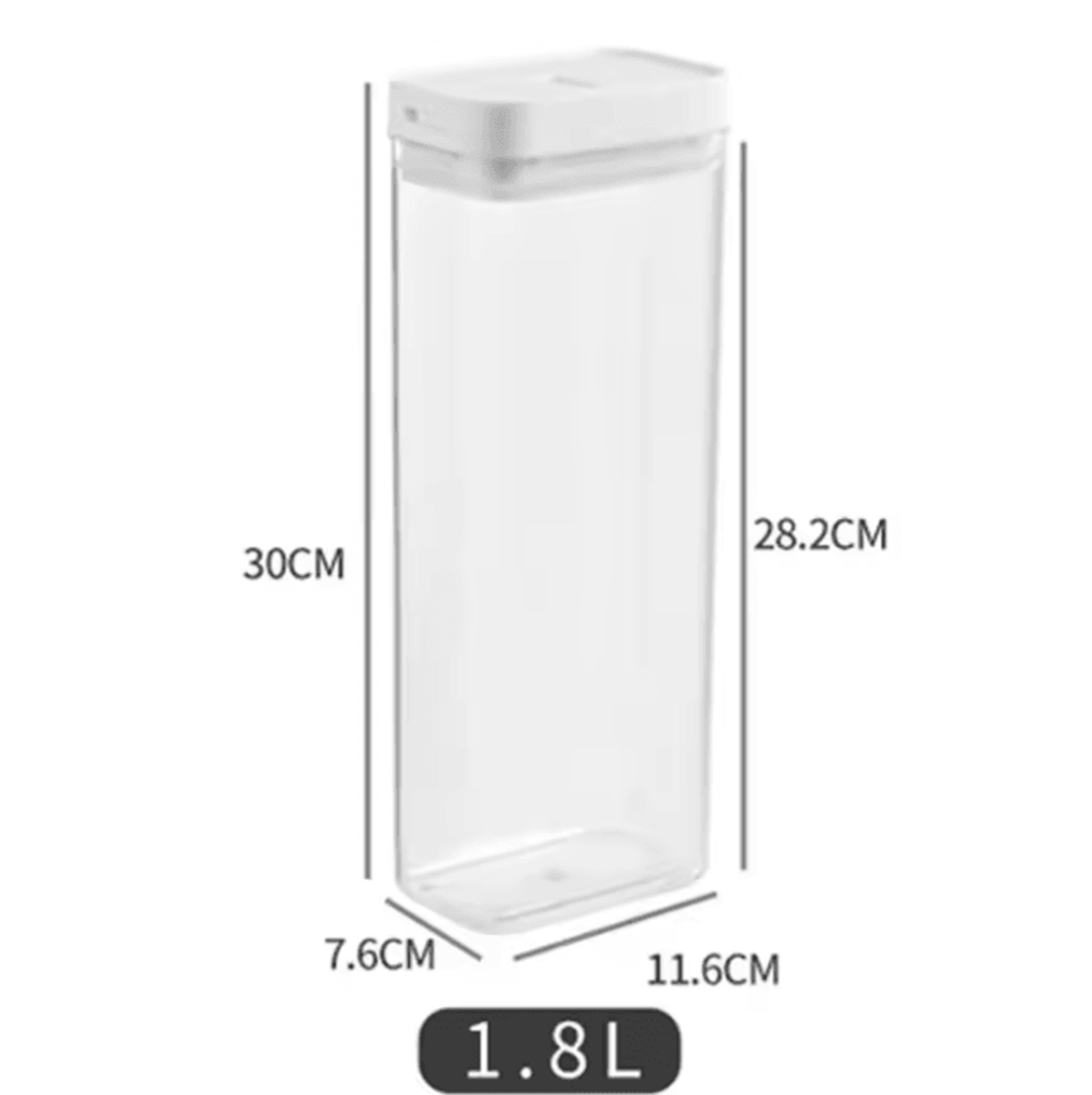 Airtight Spaghetti Storage Container With Clear Plastic Food Organizer 6