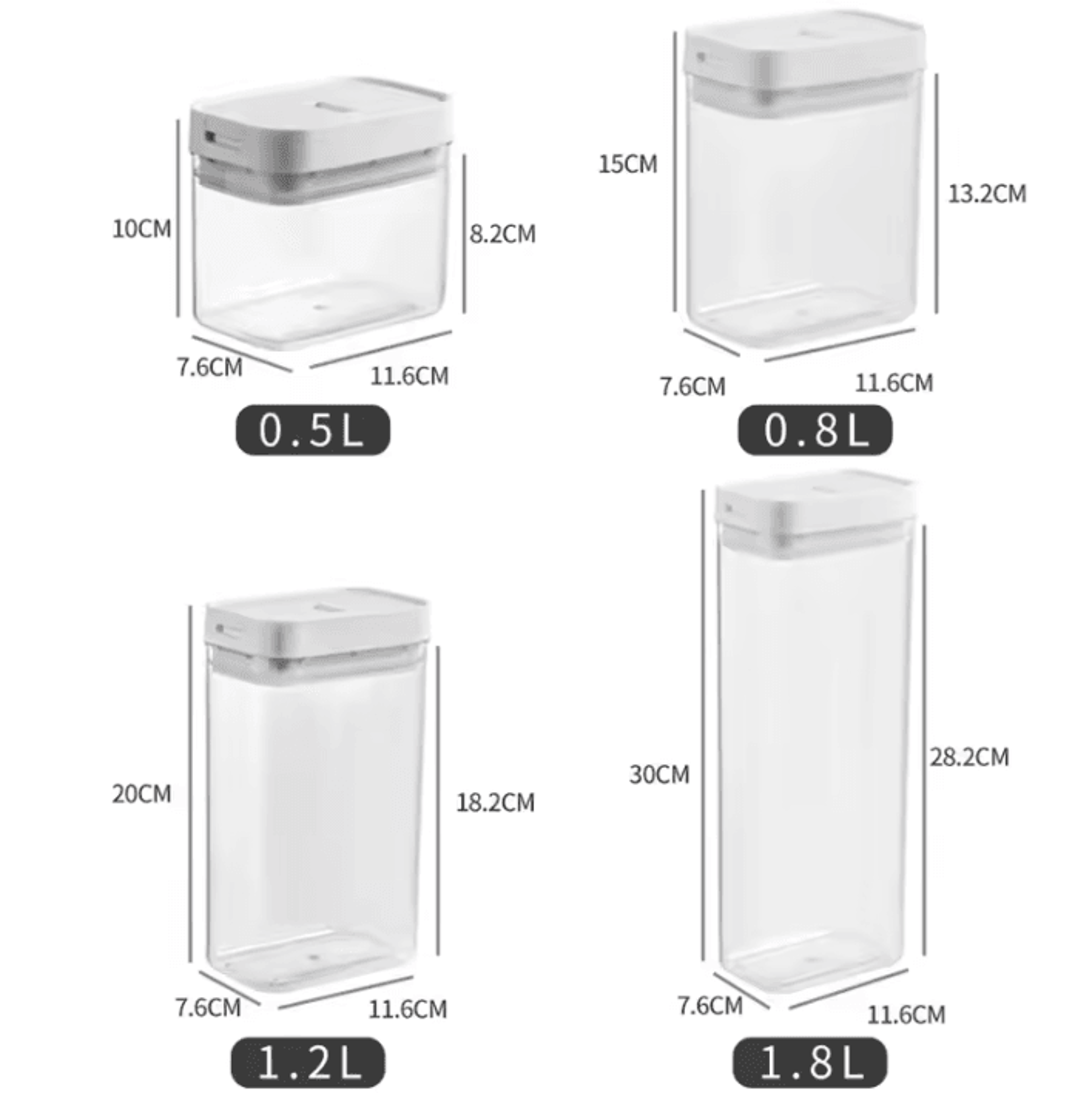 Airtight Spaghetti Storage Container With Clear Plastic Food Organizer 3