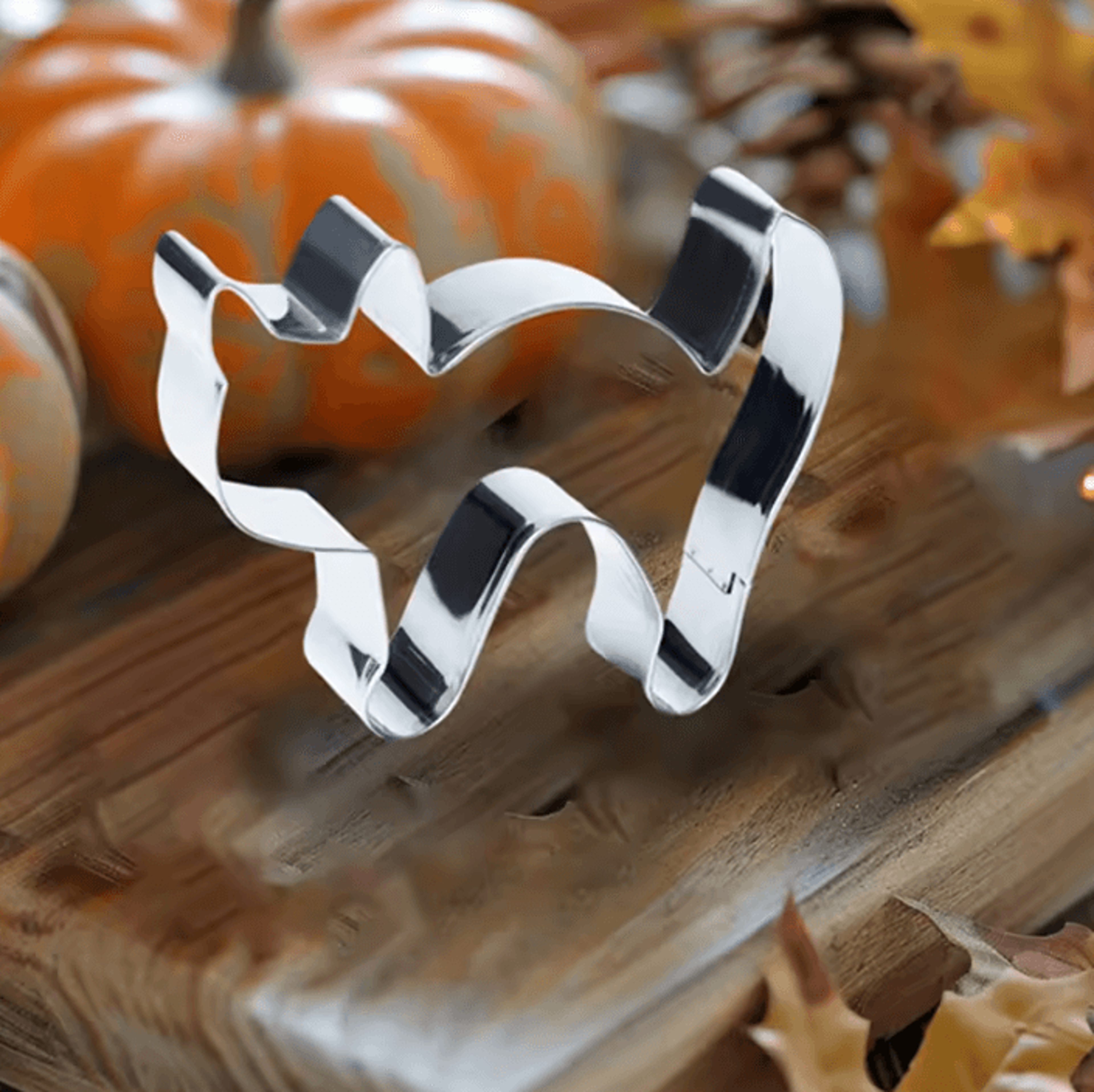 Halloween Metal Cookie Cutter Set For Pumpkin Ghost And Bat Shaped Baking 3