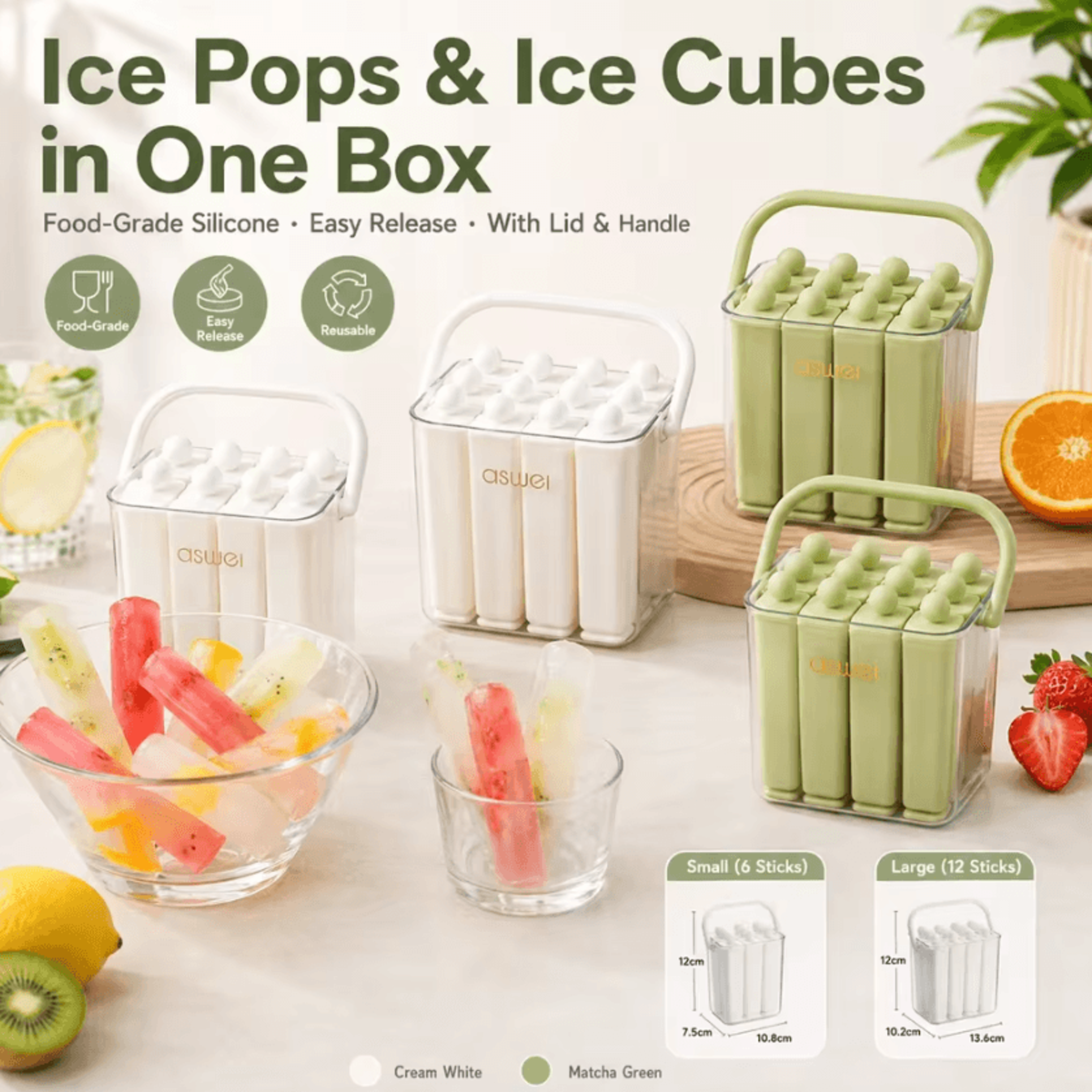 Easy Release Silicone Ice Pop Mold For Homemade Frozen Treats 1