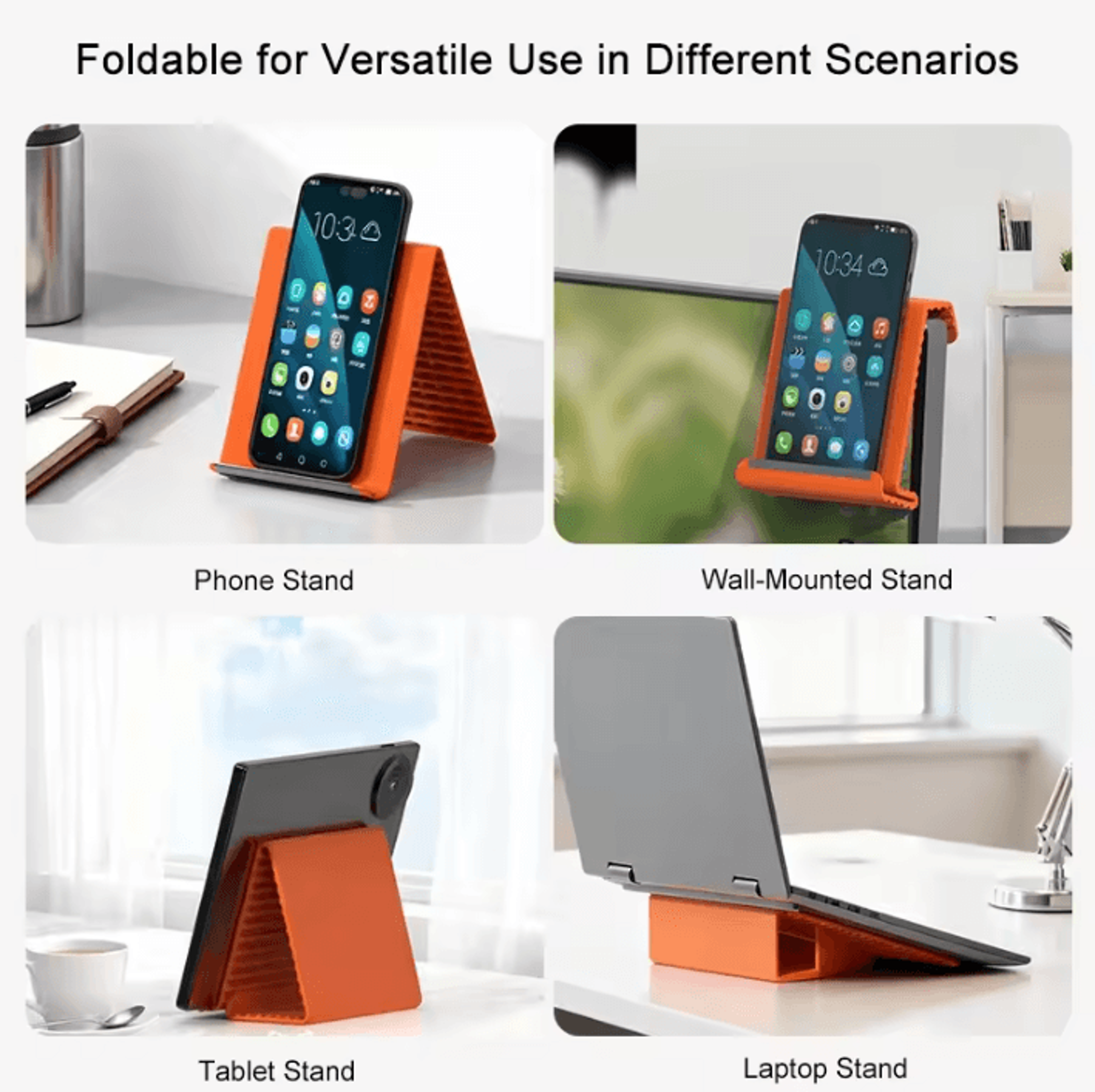 Foldable Silicone Phone Tablet And Laptop Stand With Adjustable Viewing Angles 2