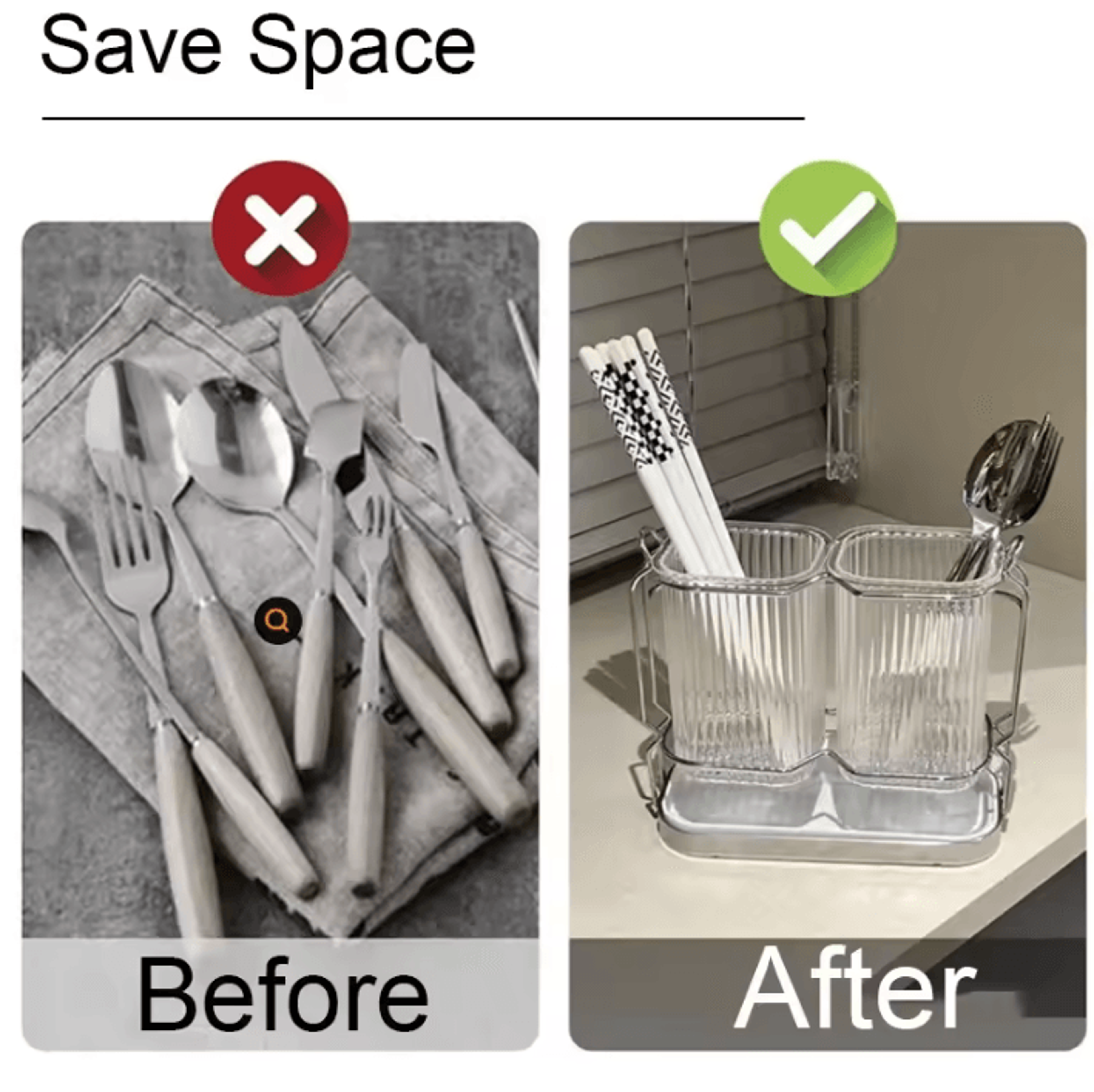 Nordic Style Cutlery Drain Rack For Elegant Kitchen Countertop Organization 3