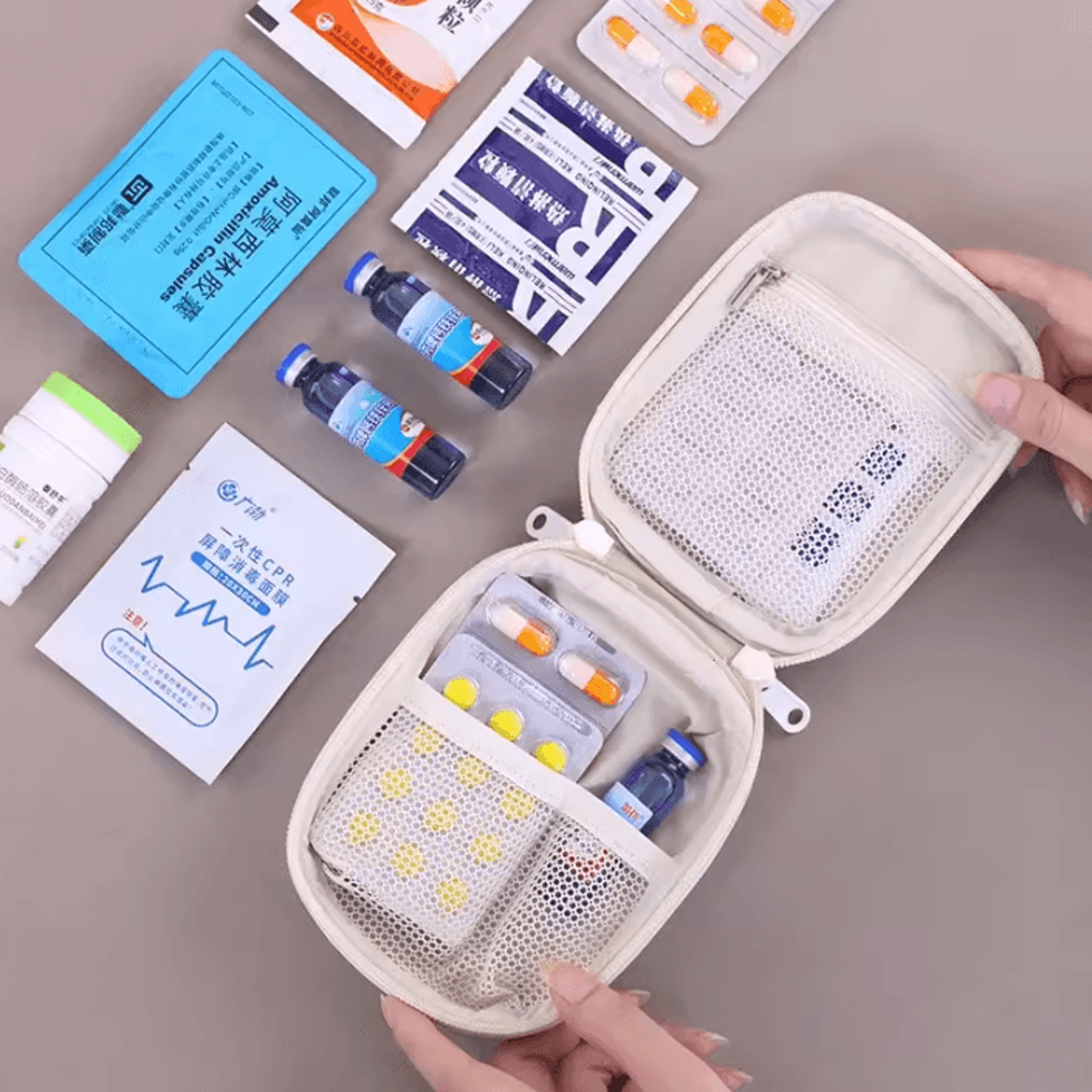 Portable Zippered Medicine Storage Bag For Travel And First Aid Essentials 2