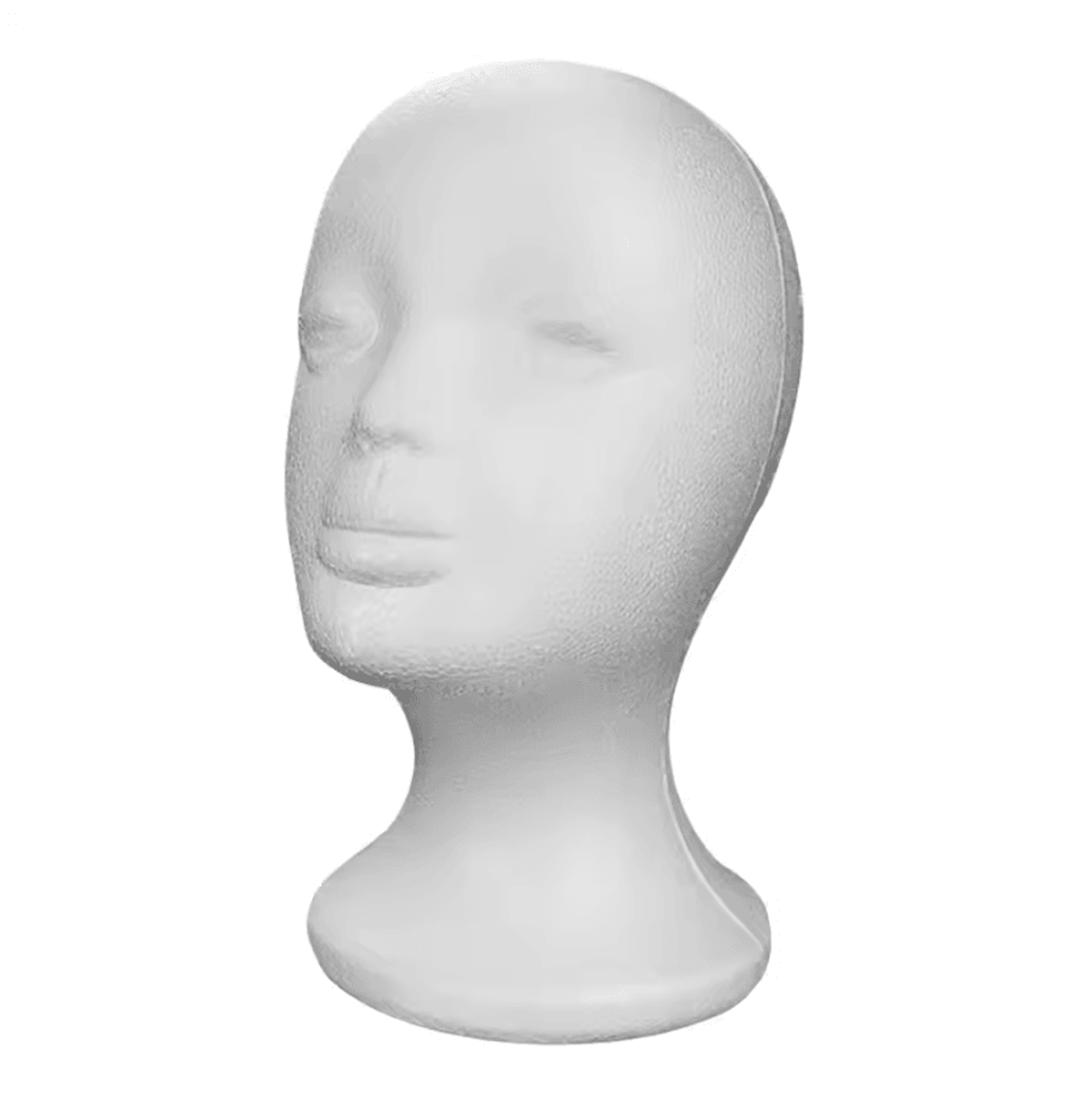 lightweight female styrofoam mannequin head for wig hat and jewelry display
