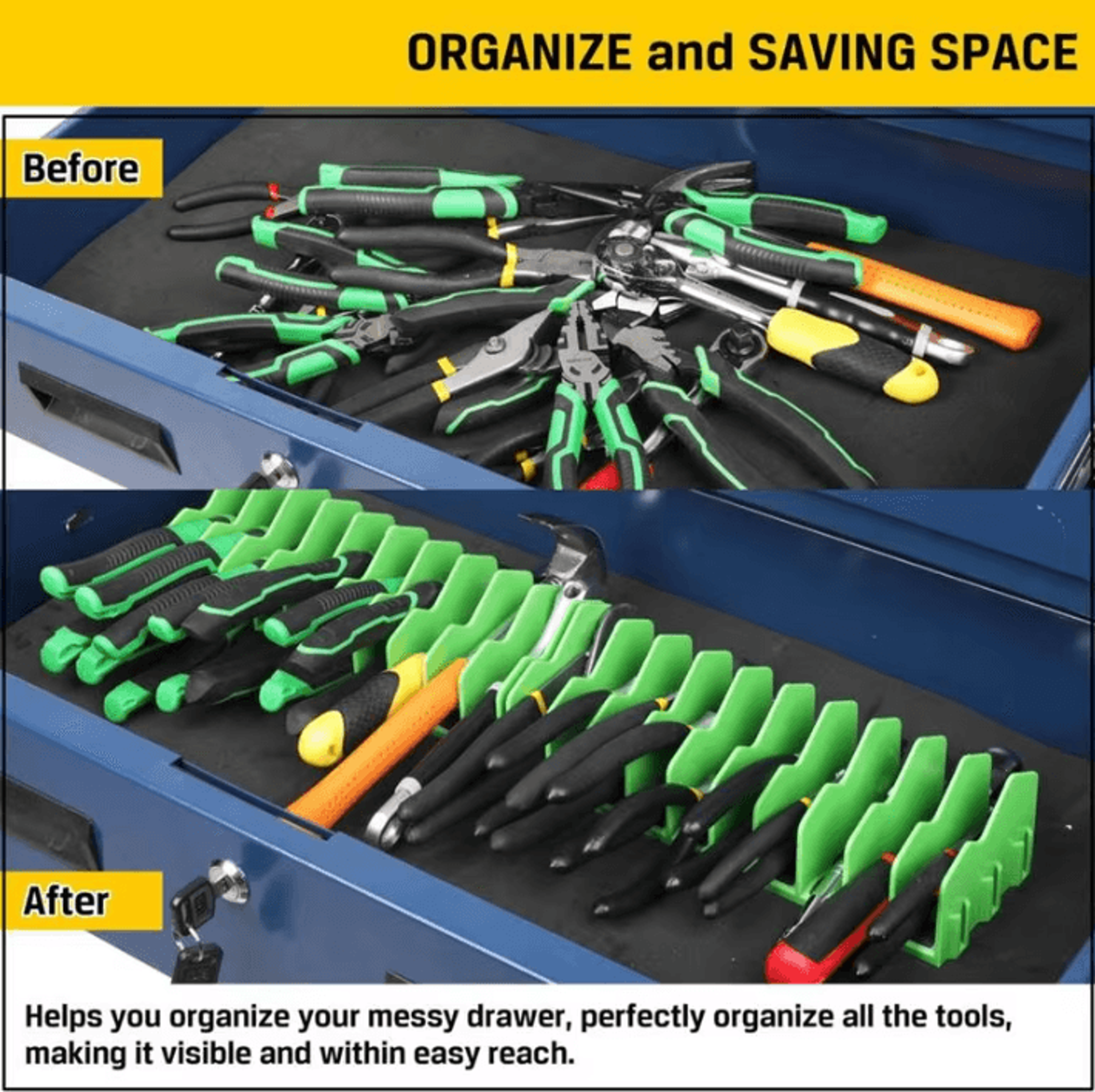 Space Saving Pliers Organizer Rack With 10 Tool Storage Slots 5
