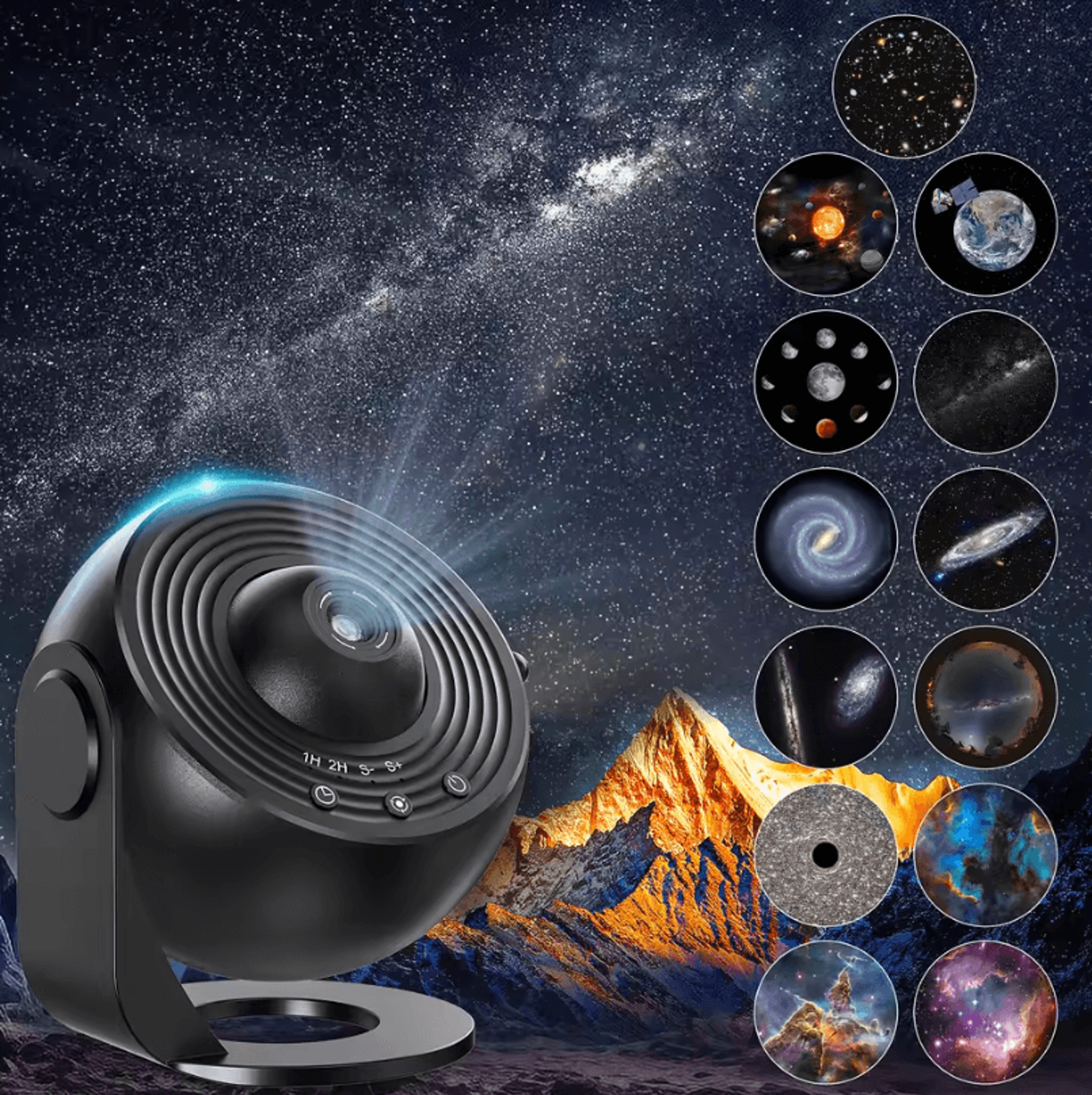 galaxy projector night light – realistic planetarium star projector for bedrooms