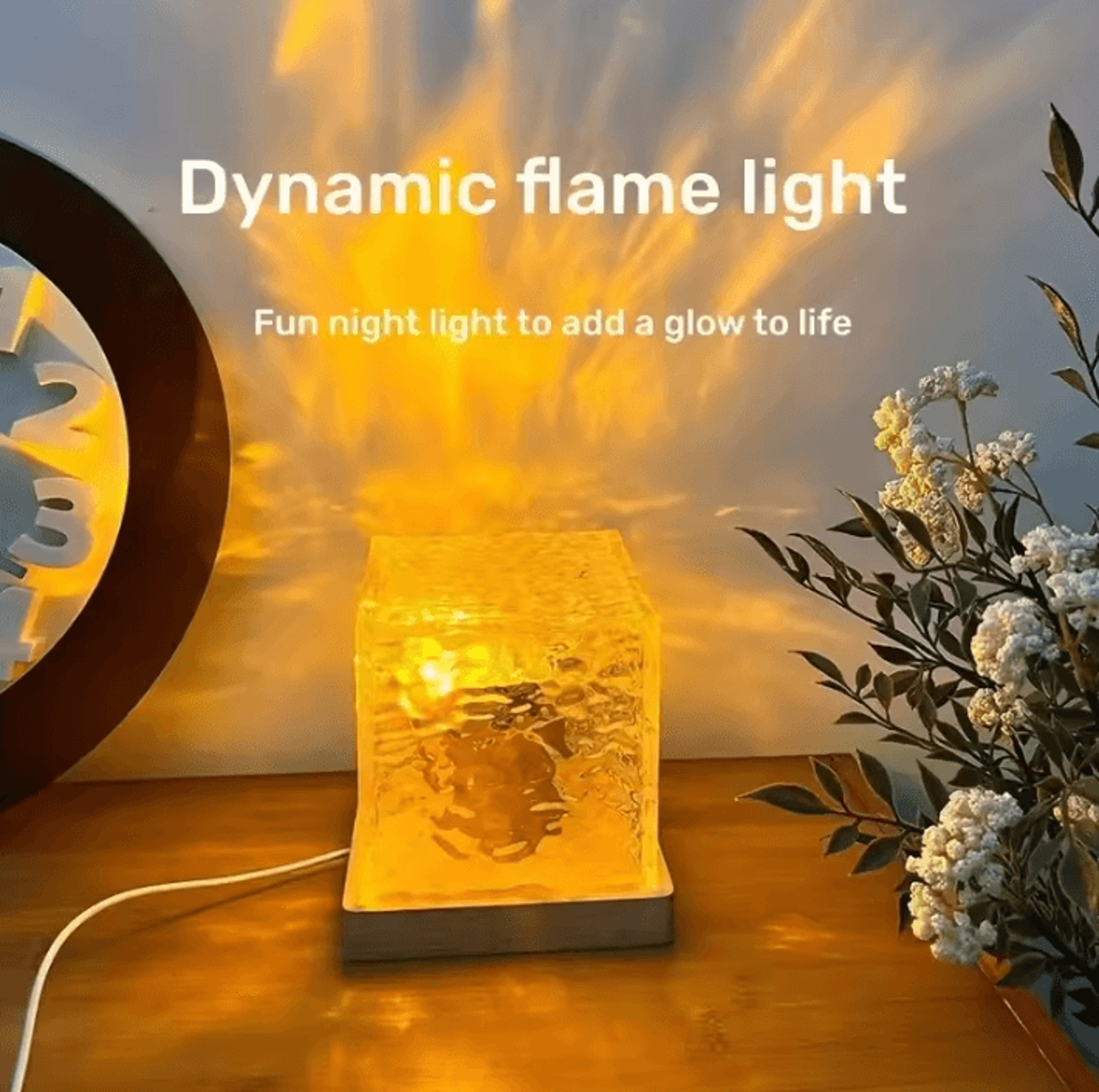 Rotating Water Ripple Lamp  16 Colors Dynamic Projection Night Light 2
