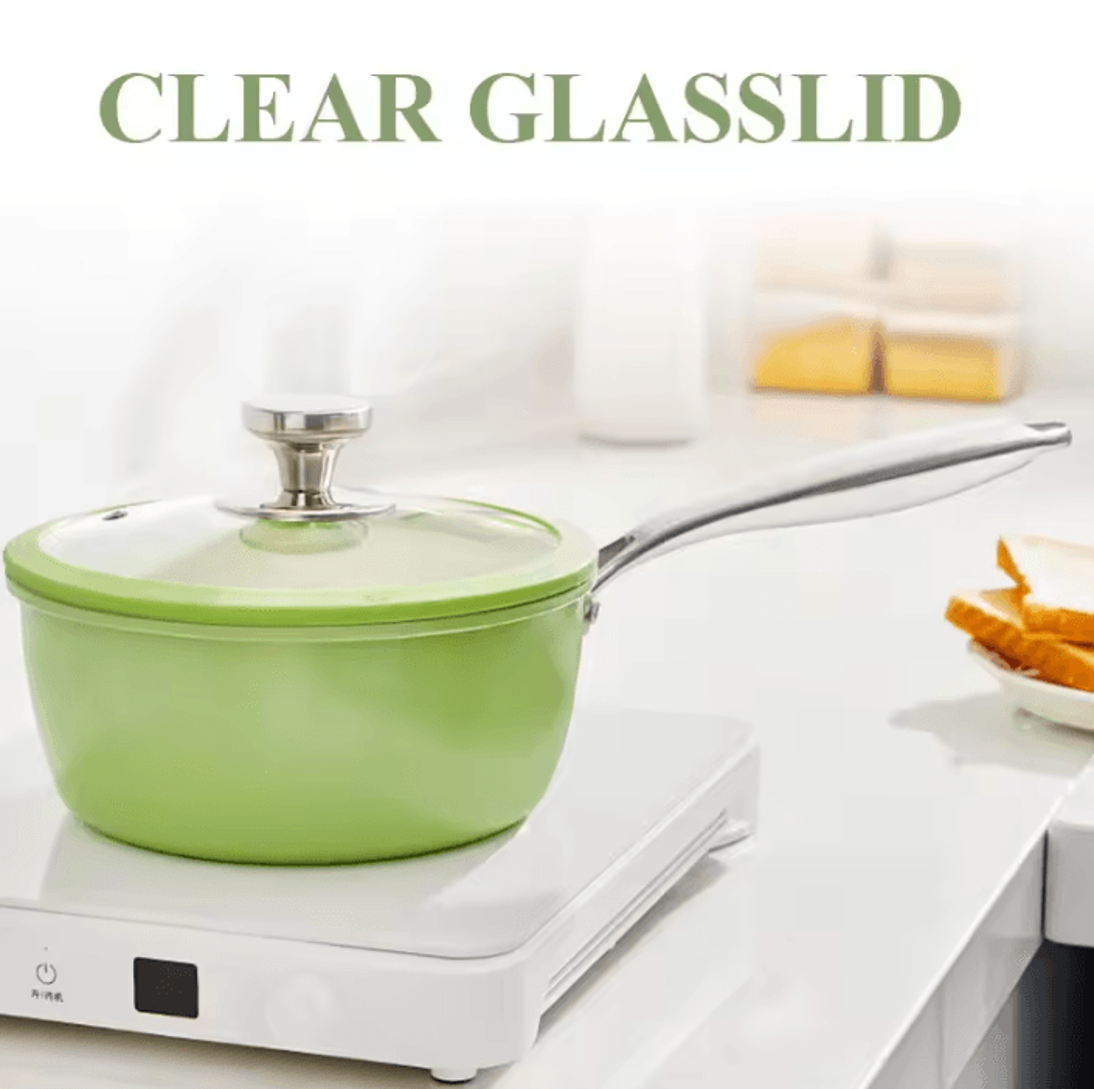 Ceramic Nonstick Saucepan With Lid  MultiPurpose Cooking Pot 1