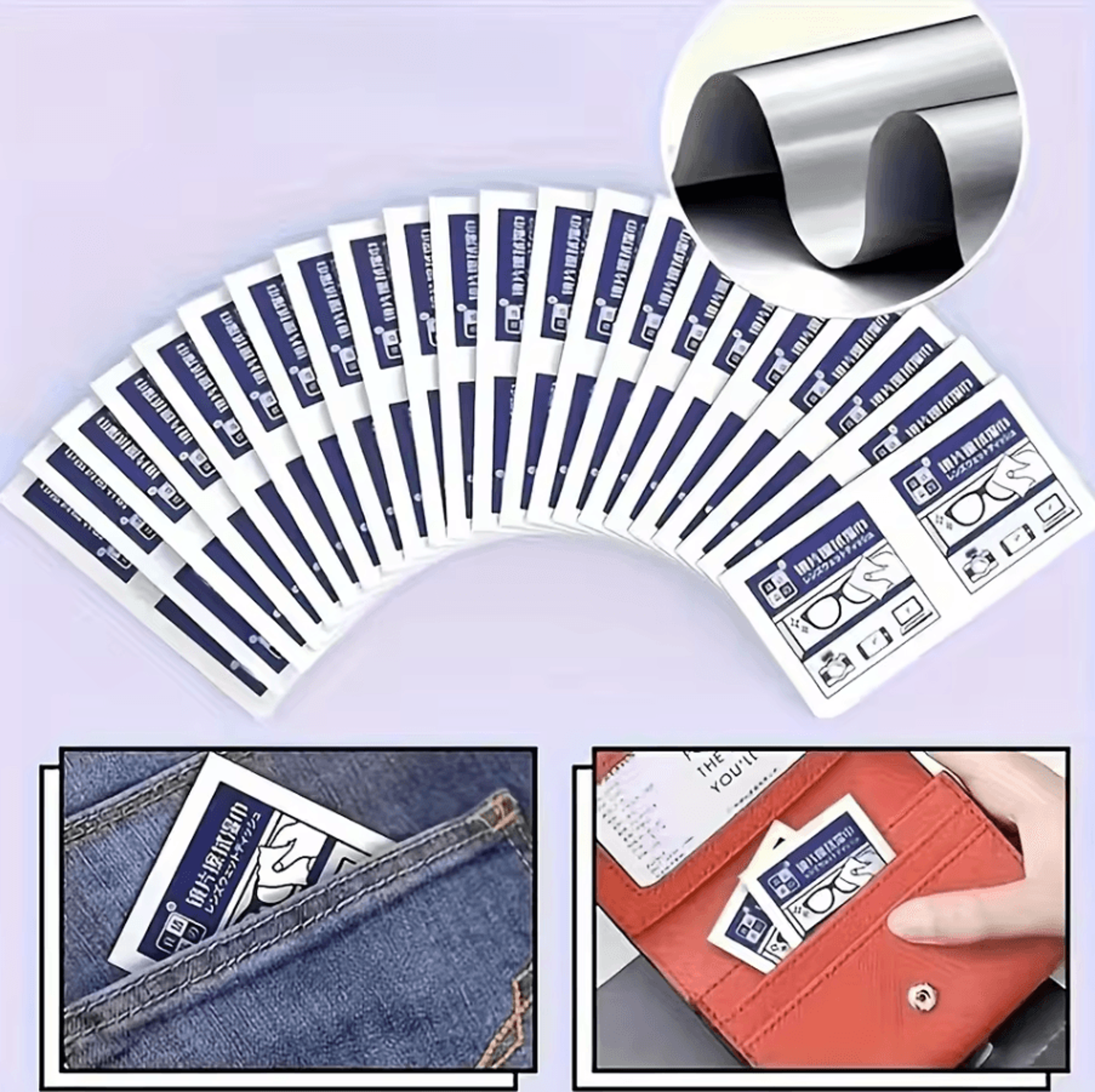 100pcs Disposable AntiFog Glasses Wipes  NonMarking Lens  Screen Cleaning 1