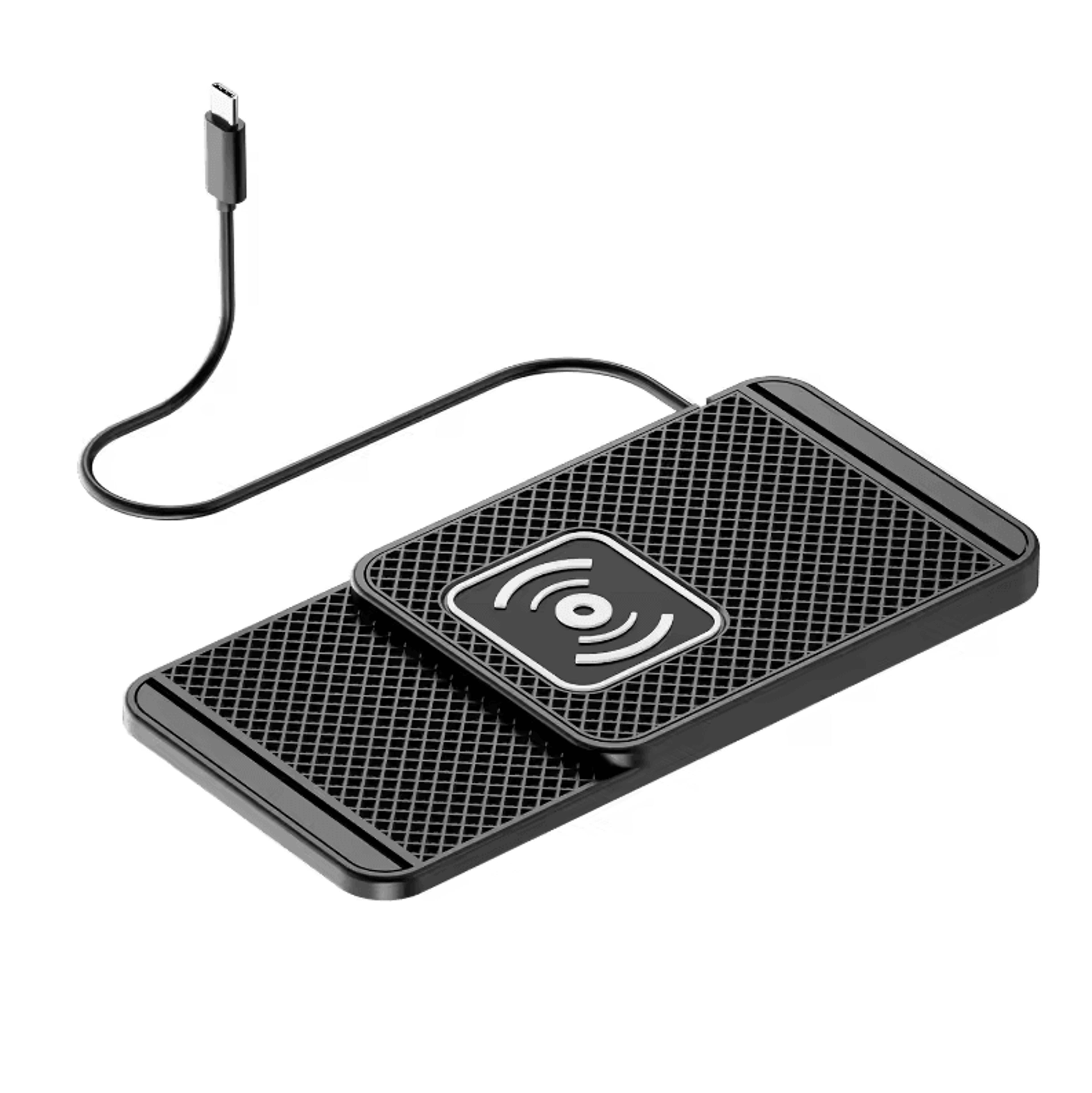 universal 1 m usb type-c wireless charging pad non-slip portable phone charger stand for home & car