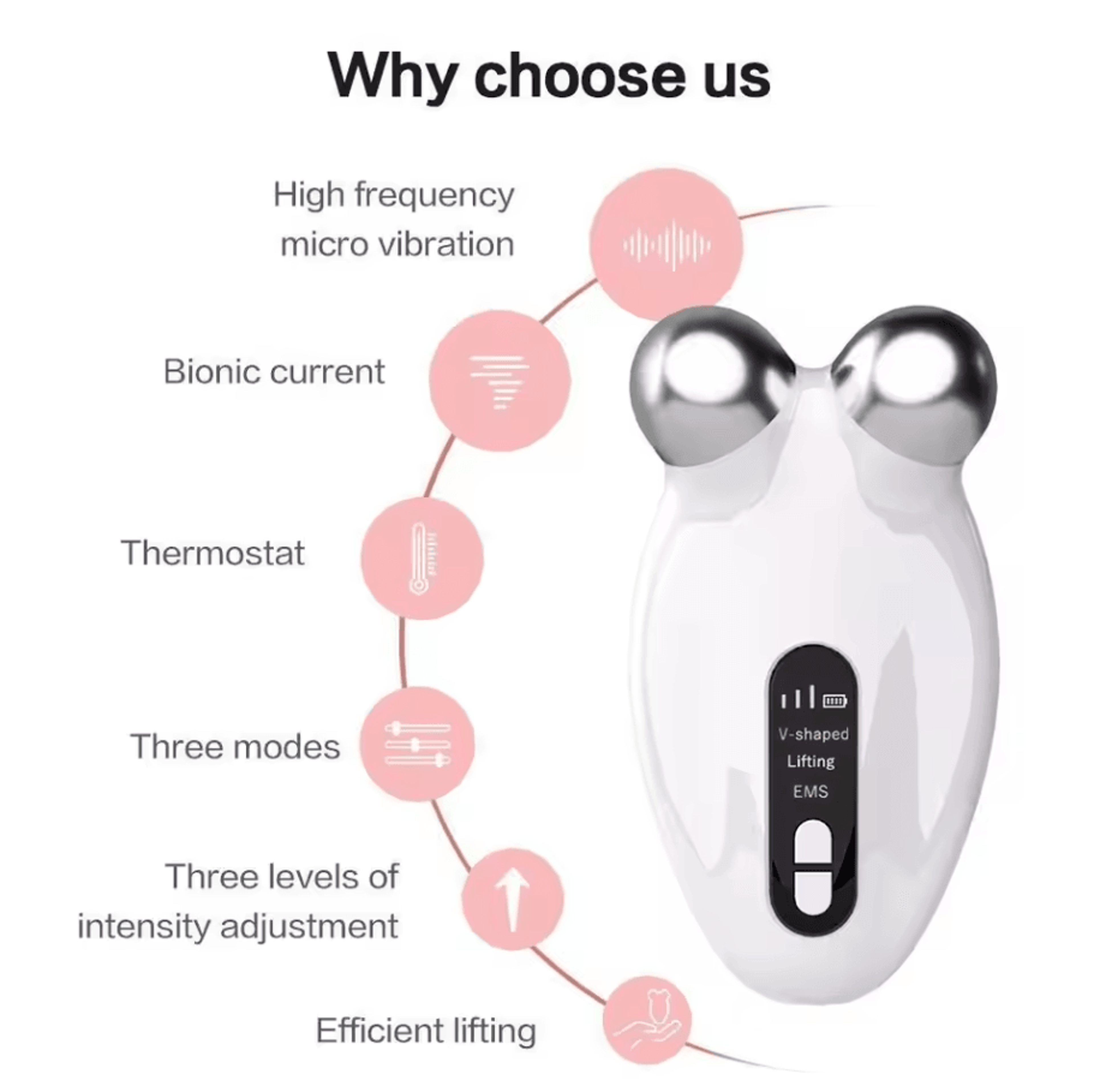 EMS Facial Massager Roller  Microcurrent Face Lifting  VFace Beauty Device For Skin Rejuvenation 1