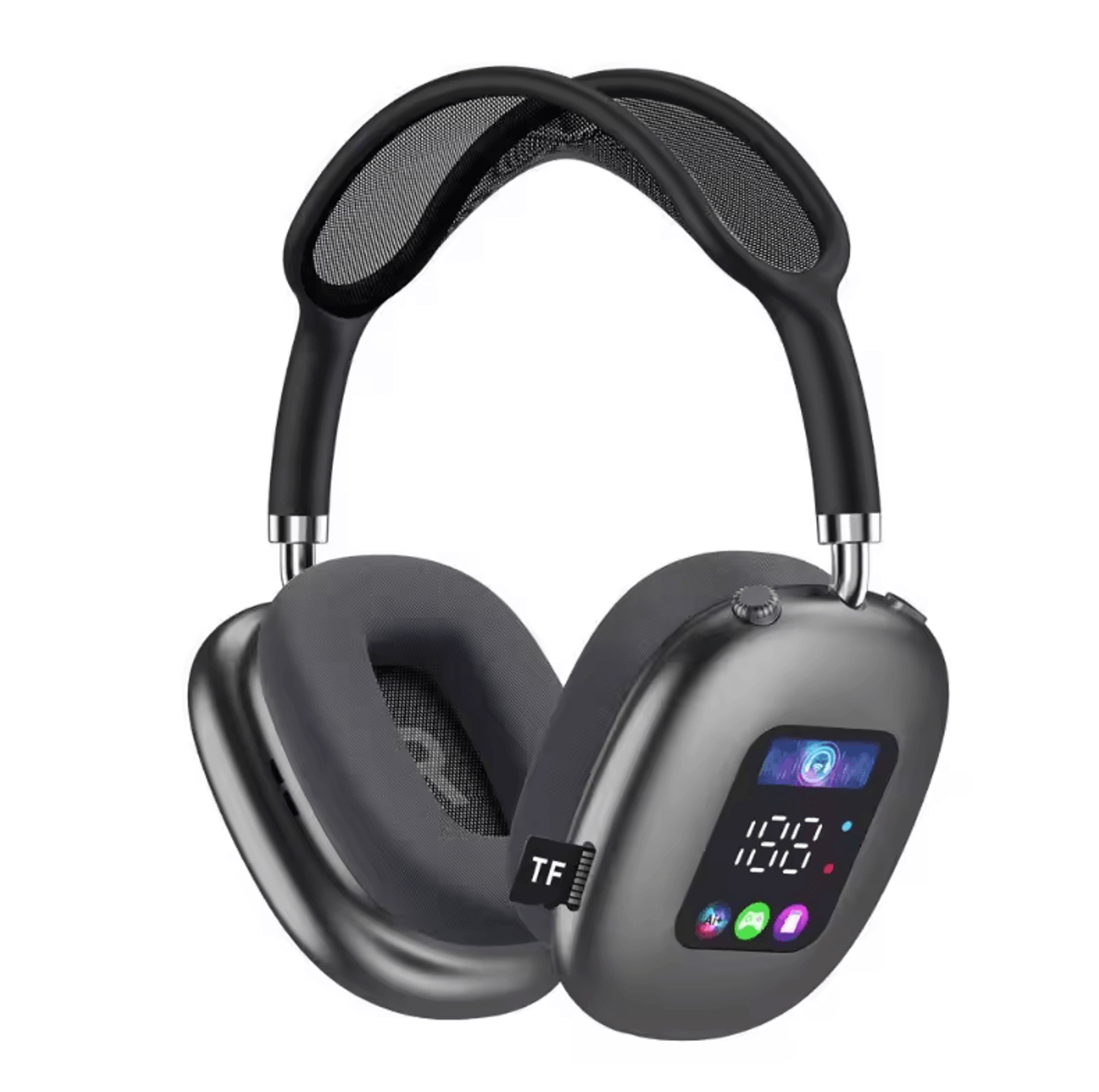 Wireless Bluetooth Touch Headphones With Digital Display  HeadMounted Noise Cancellation Earphones 5