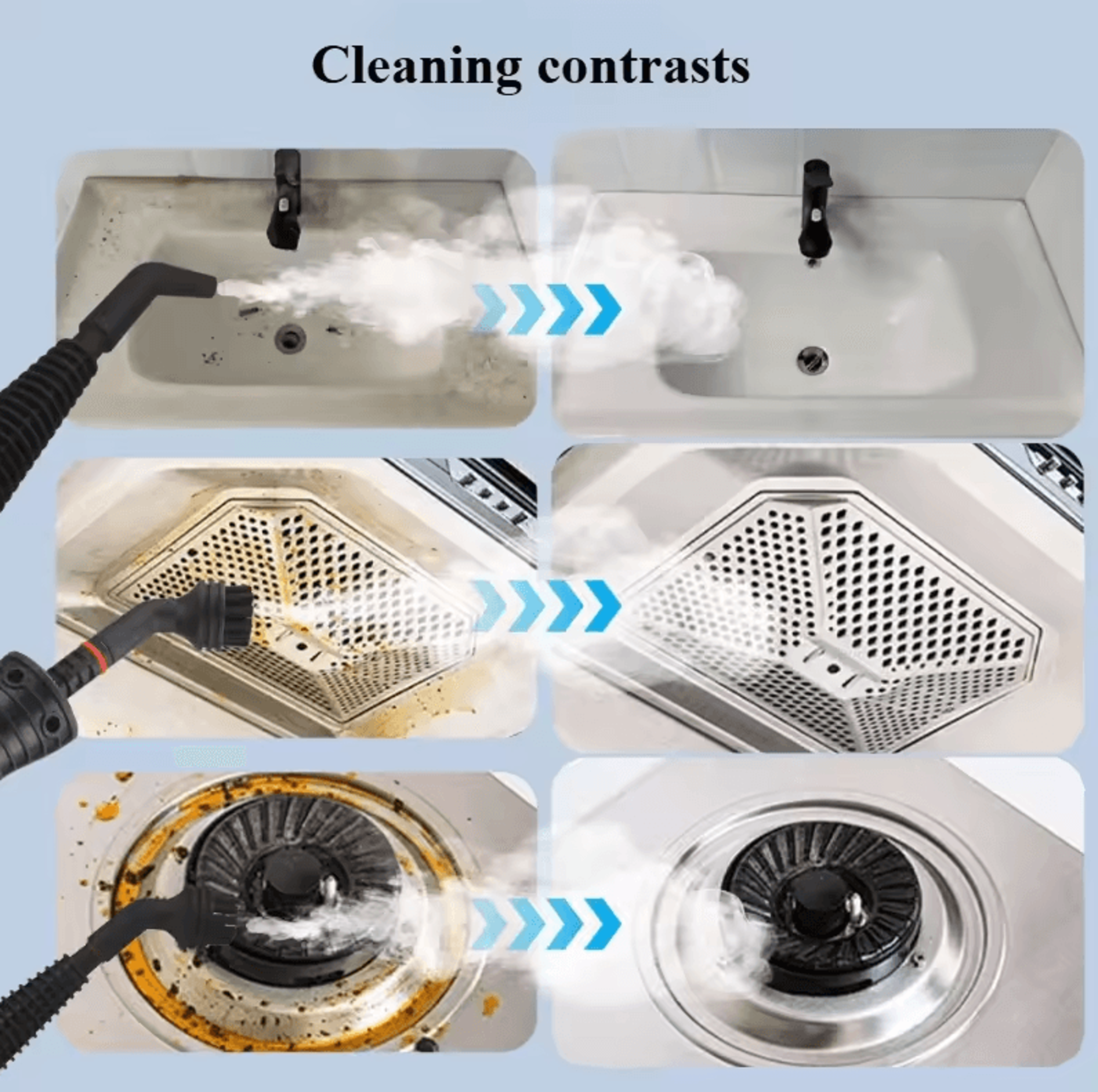 1050W Handheld Steam Cleaner Machine  High Temperature Pressurized Steamer With 9 Accessories For H 1