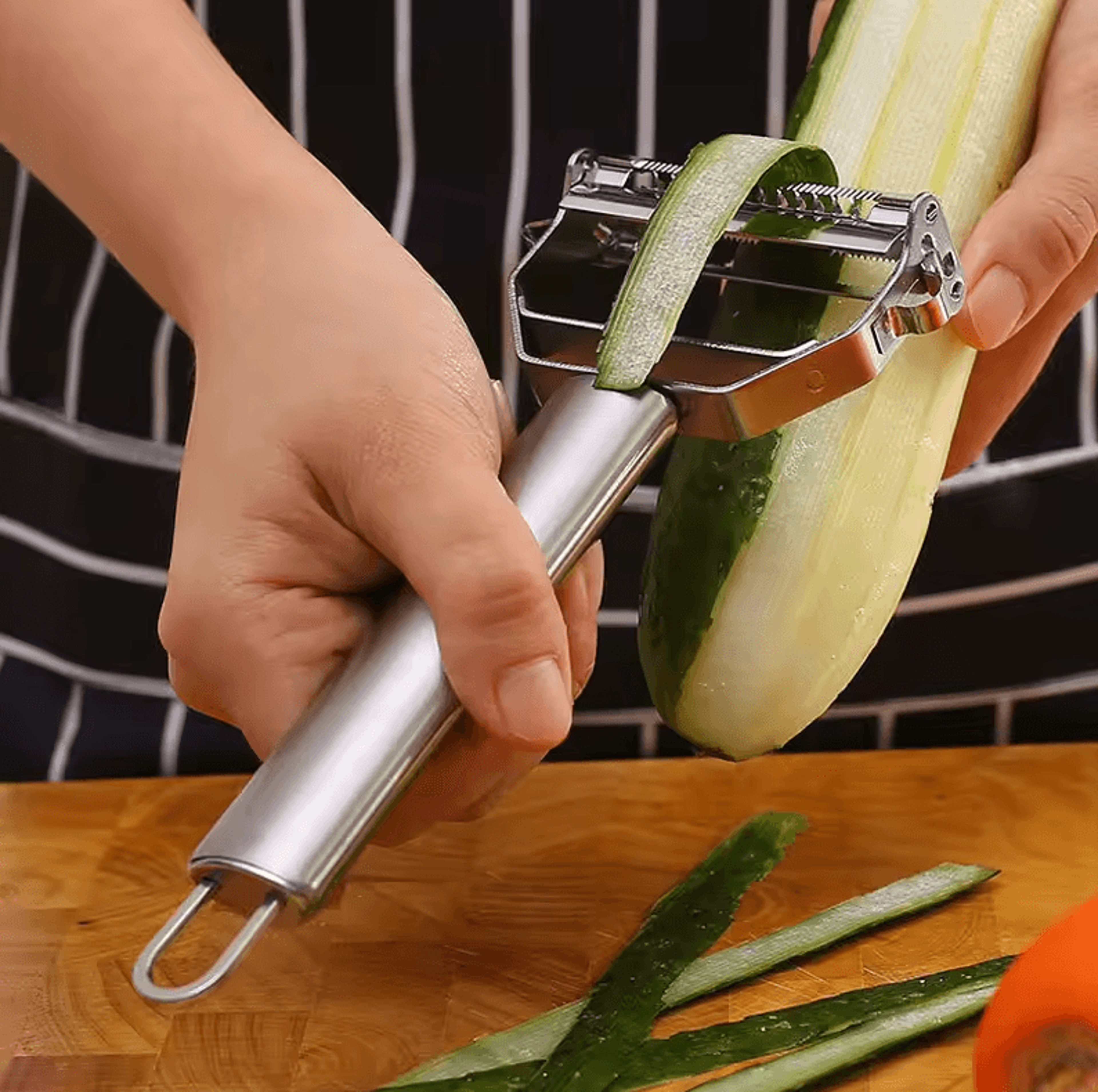 DoubleHead Stainless Steel Vegetable Peeler  MultiFunction Fruit  Melon Planer For Kitchen 1