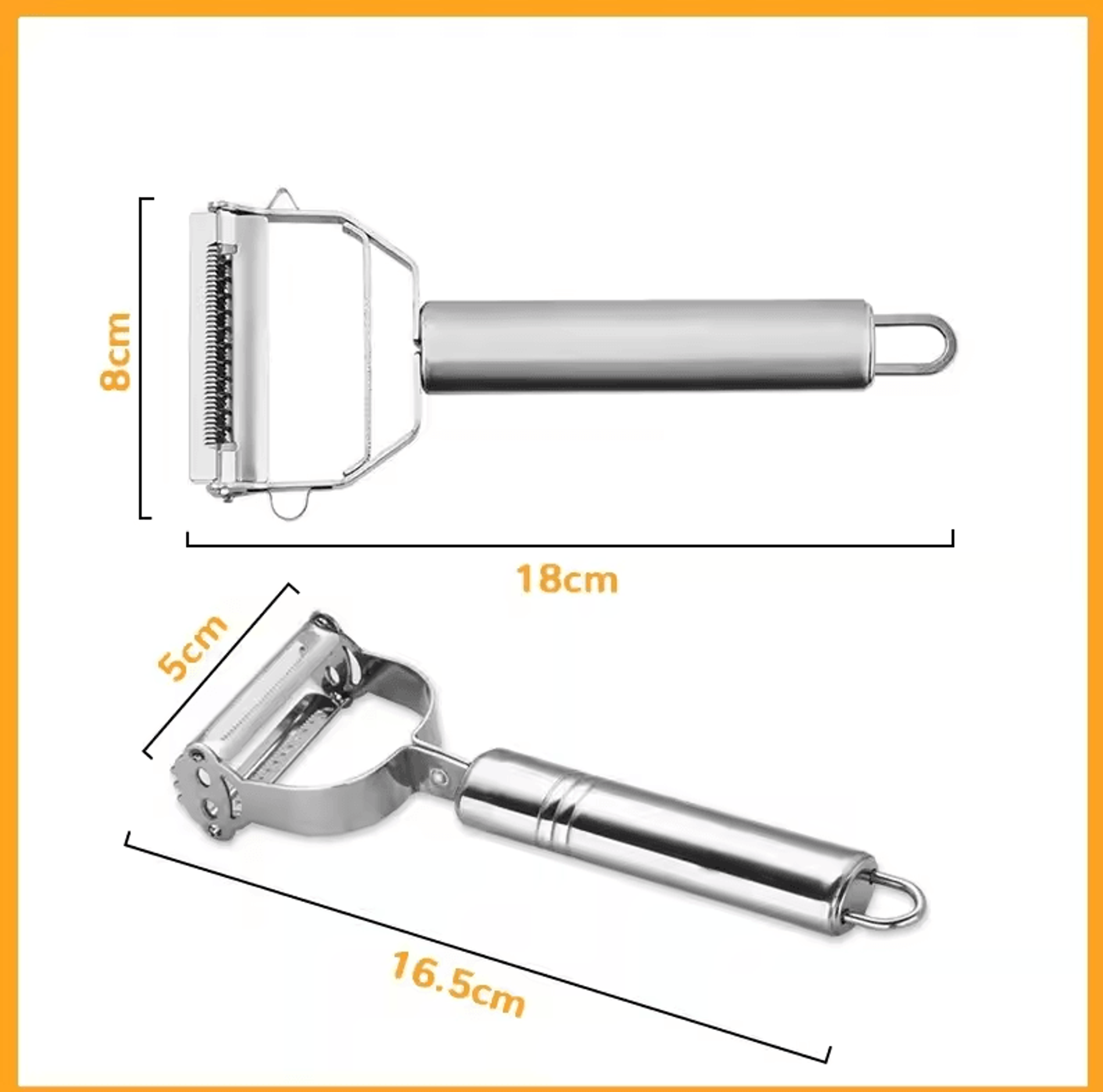 DoubleHead Stainless Steel Vegetable Peeler  MultiFunction Fruit  Melon Planer For Kitchen 5