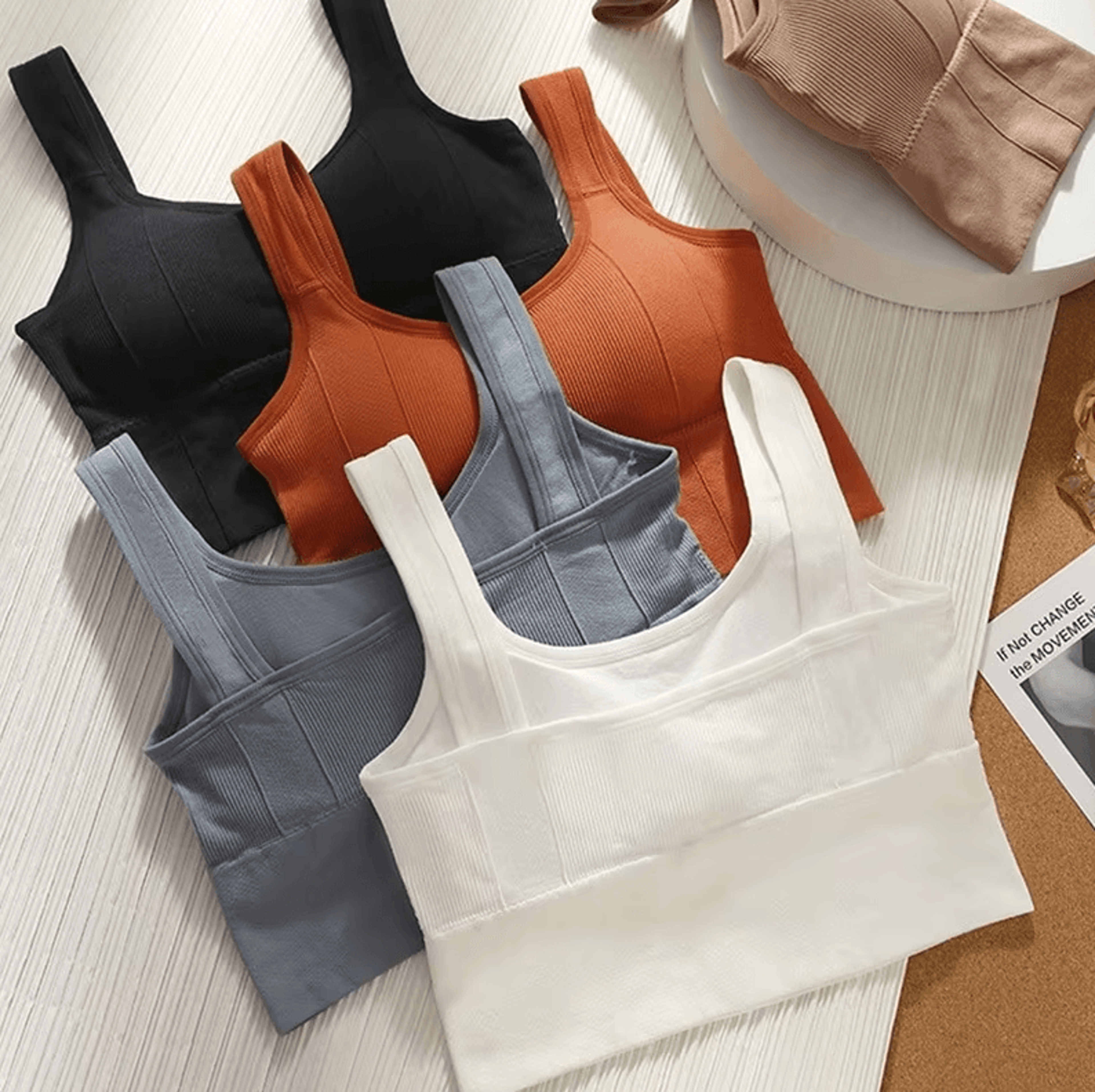 Breathable Sports Bra Seamless Yoga AntiSweat Fitness Top With PushUp Support 1