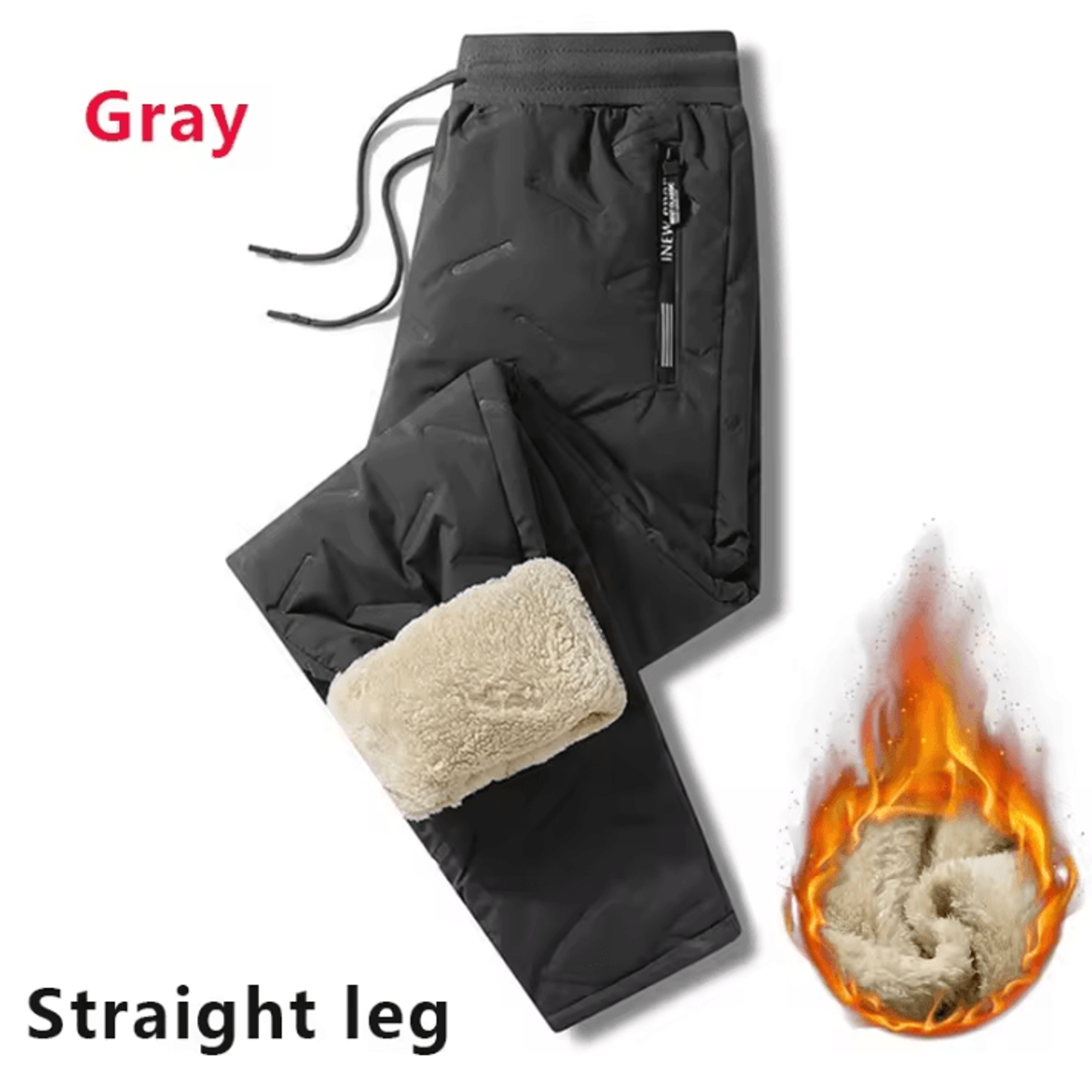 Mens Winter Fleece Sweatpants  Plush Thermal Plush Mens Pants With Waterproof  Windproof Protection 4