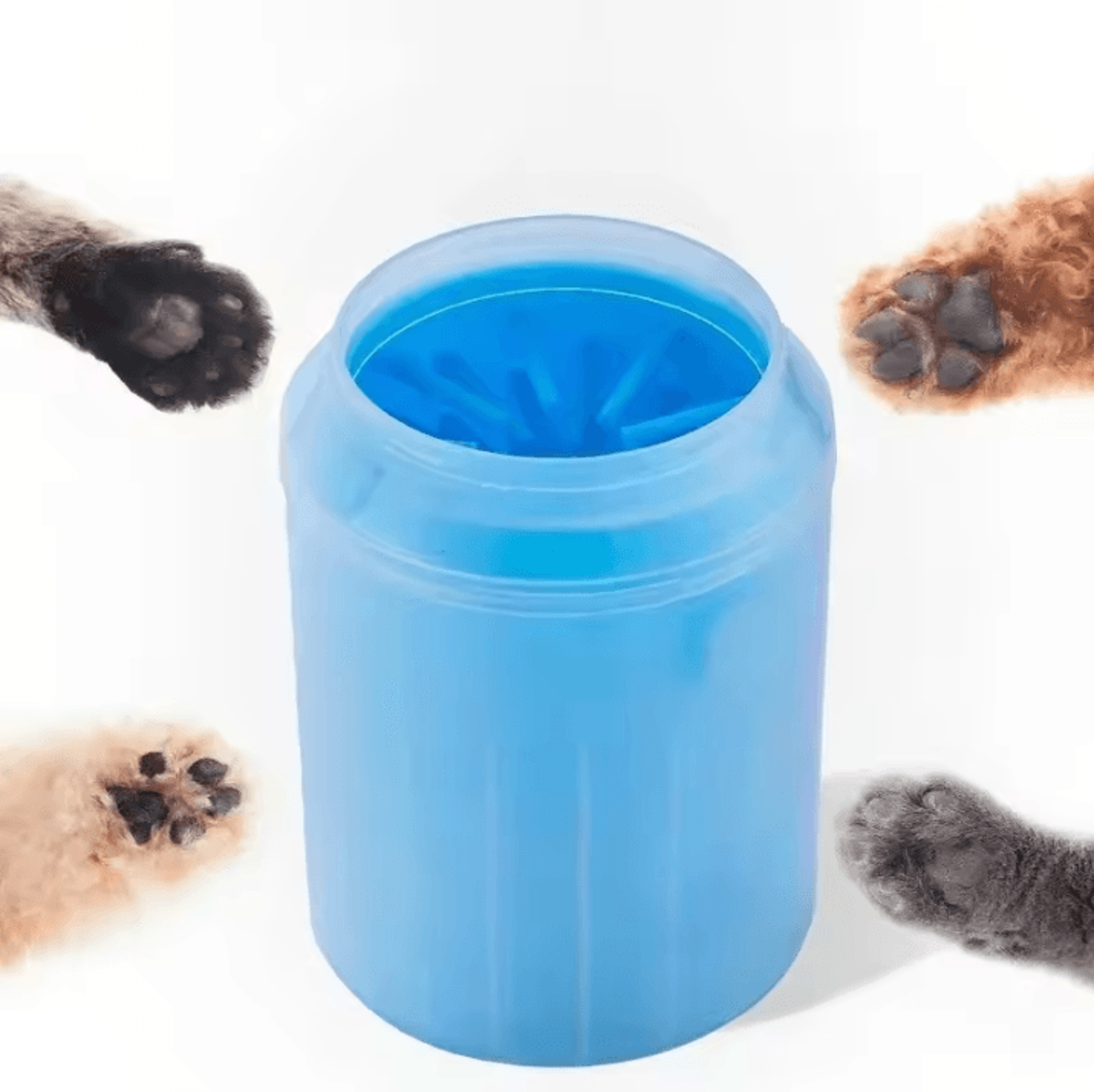 Dog Paw Washer Cleaner  Soft Silicone Dog Paw Cleaning Bucket With Pet Foot Brush 2