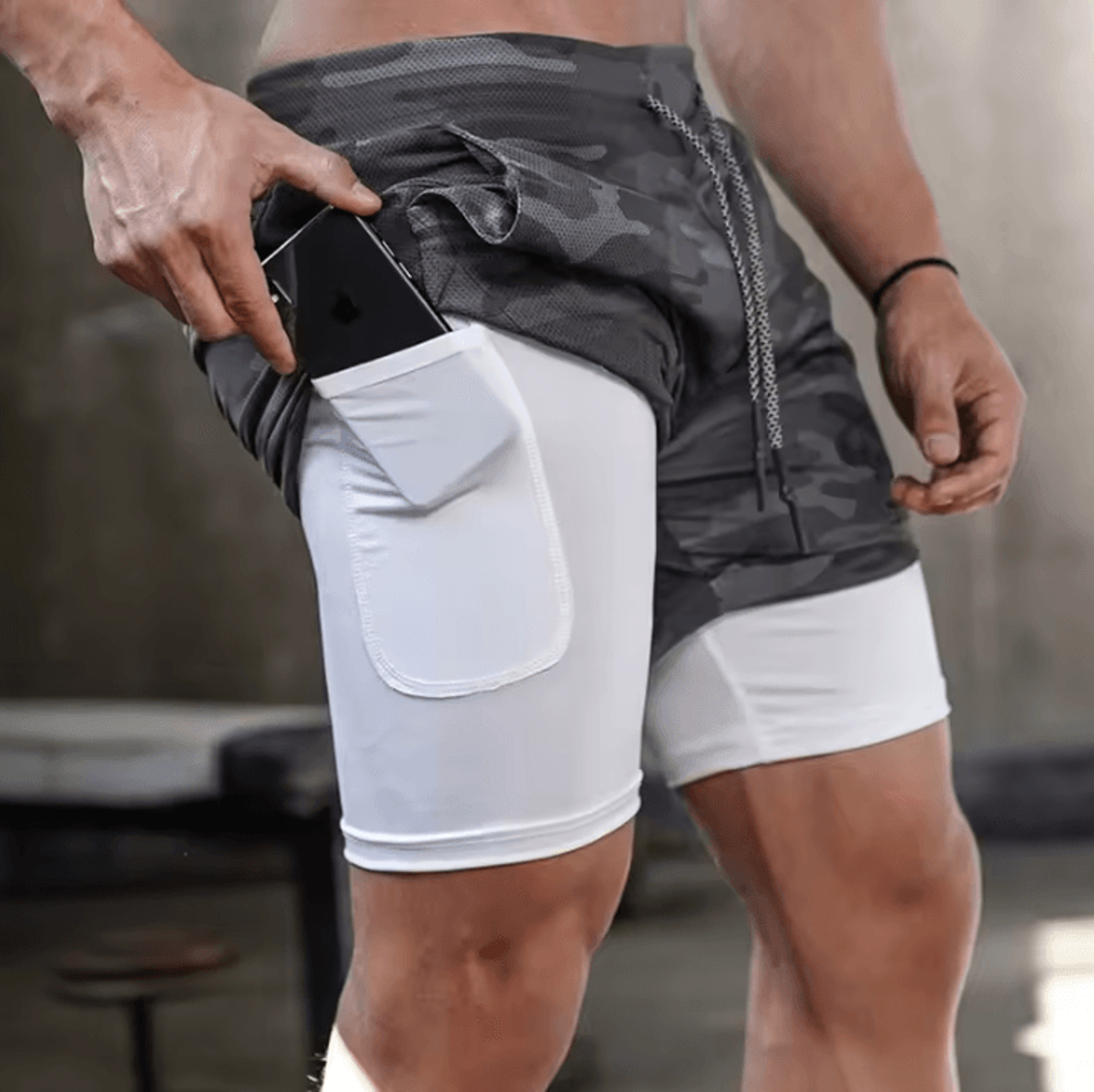 Camo Running Shorts For Men  2in1 QuickDry Gym  Fitness Jogging Shorts 1
