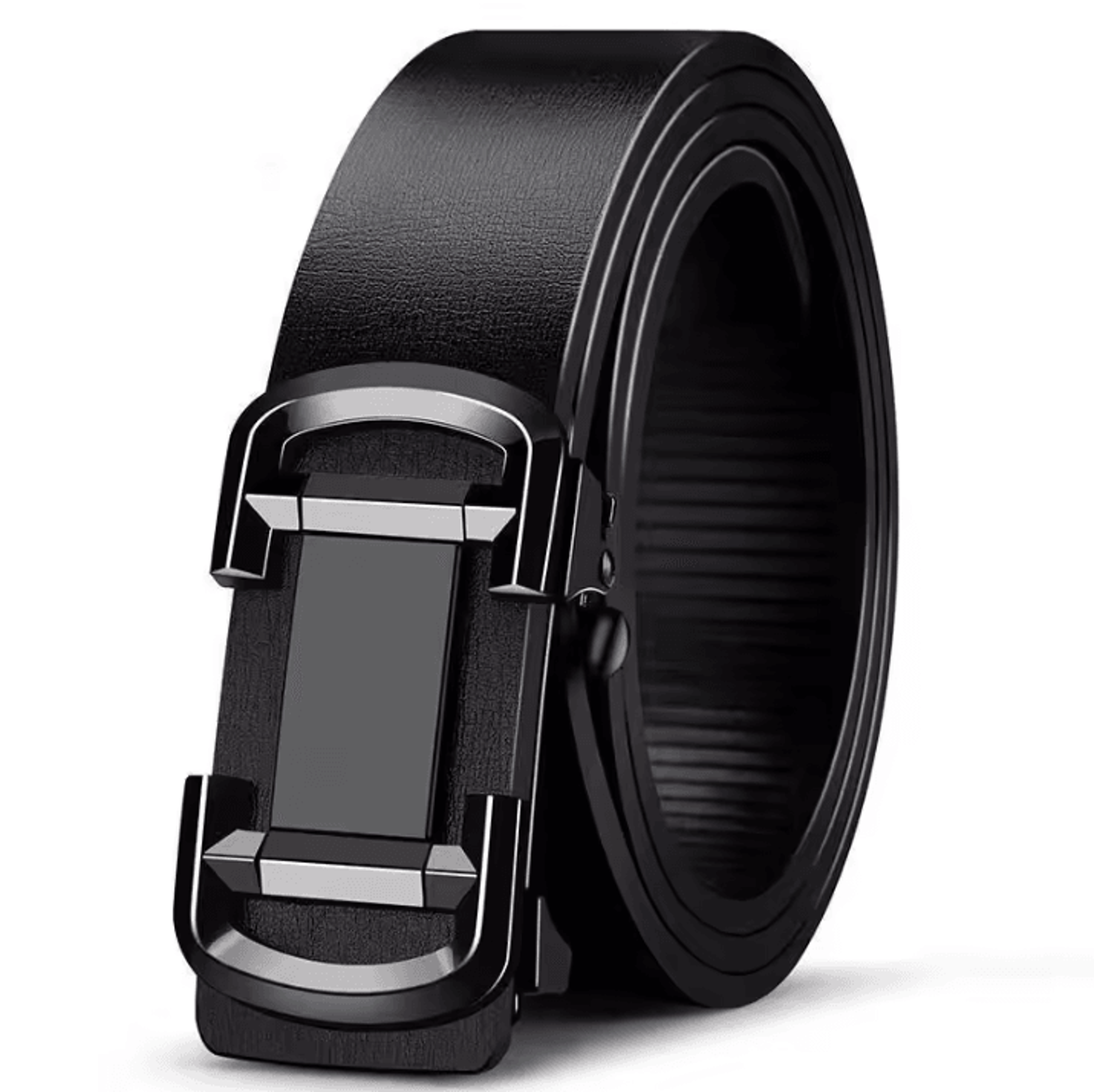 Luxury Genuine Leather Belt For Men  Quality Mens Automatic Buckle Belt With Metal Strap 4