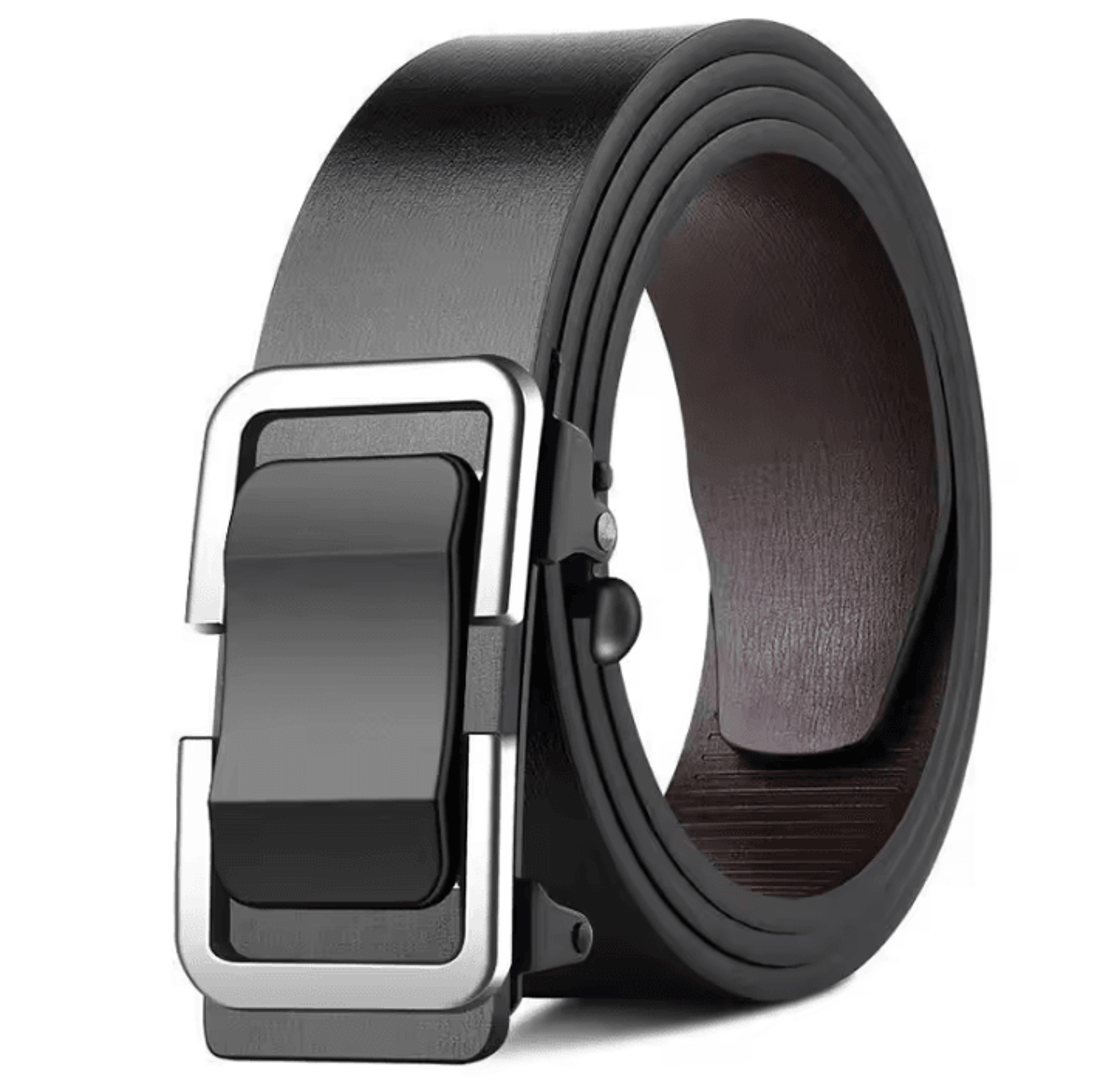 Luxury Genuine Leather Belt For Men  Quality Mens Automatic Buckle Belt With Metal Strap 8