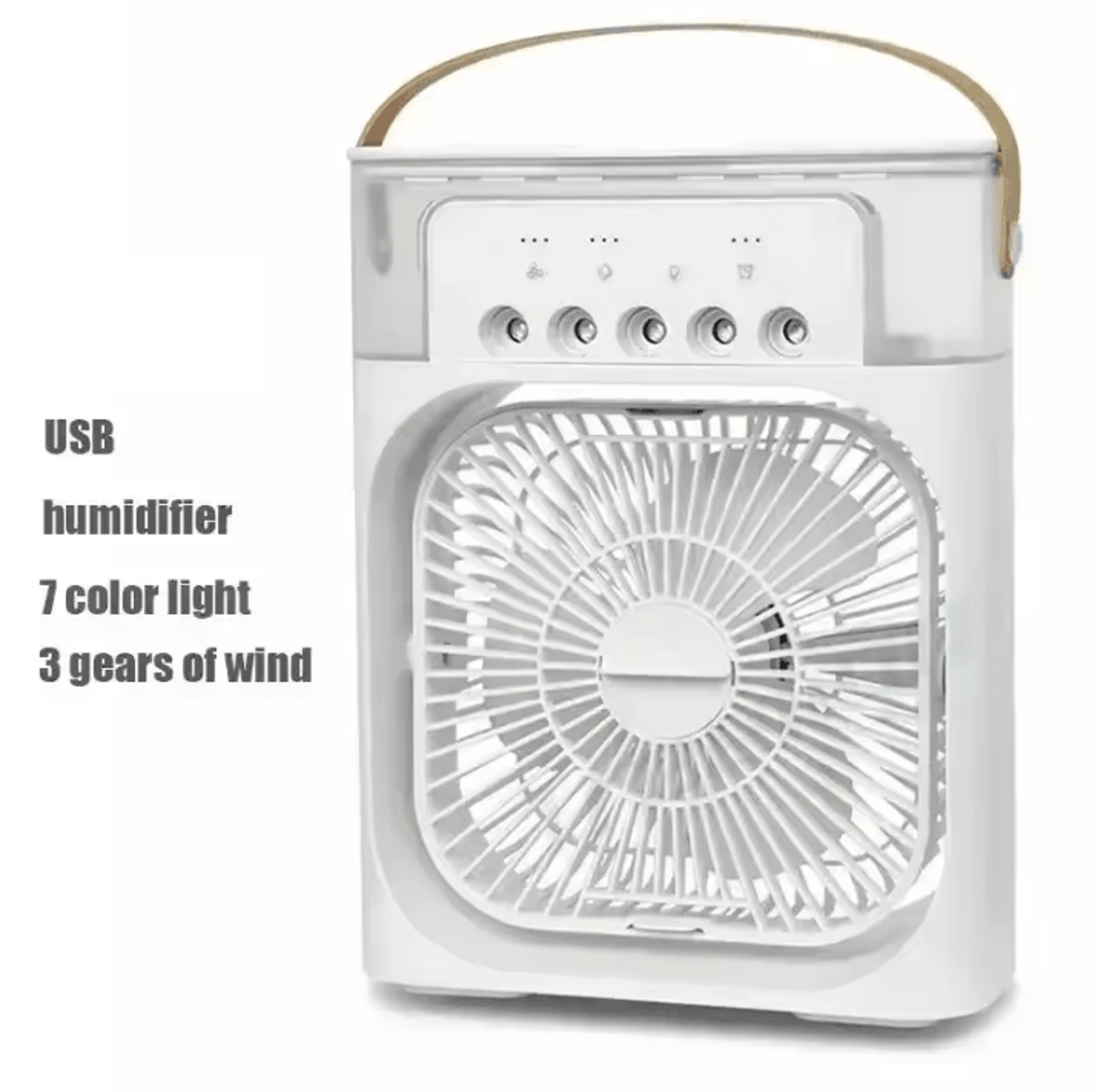 Portable 3in1 Portable Air Cooler With Mini Humidifier Fan  LED Night Light 7