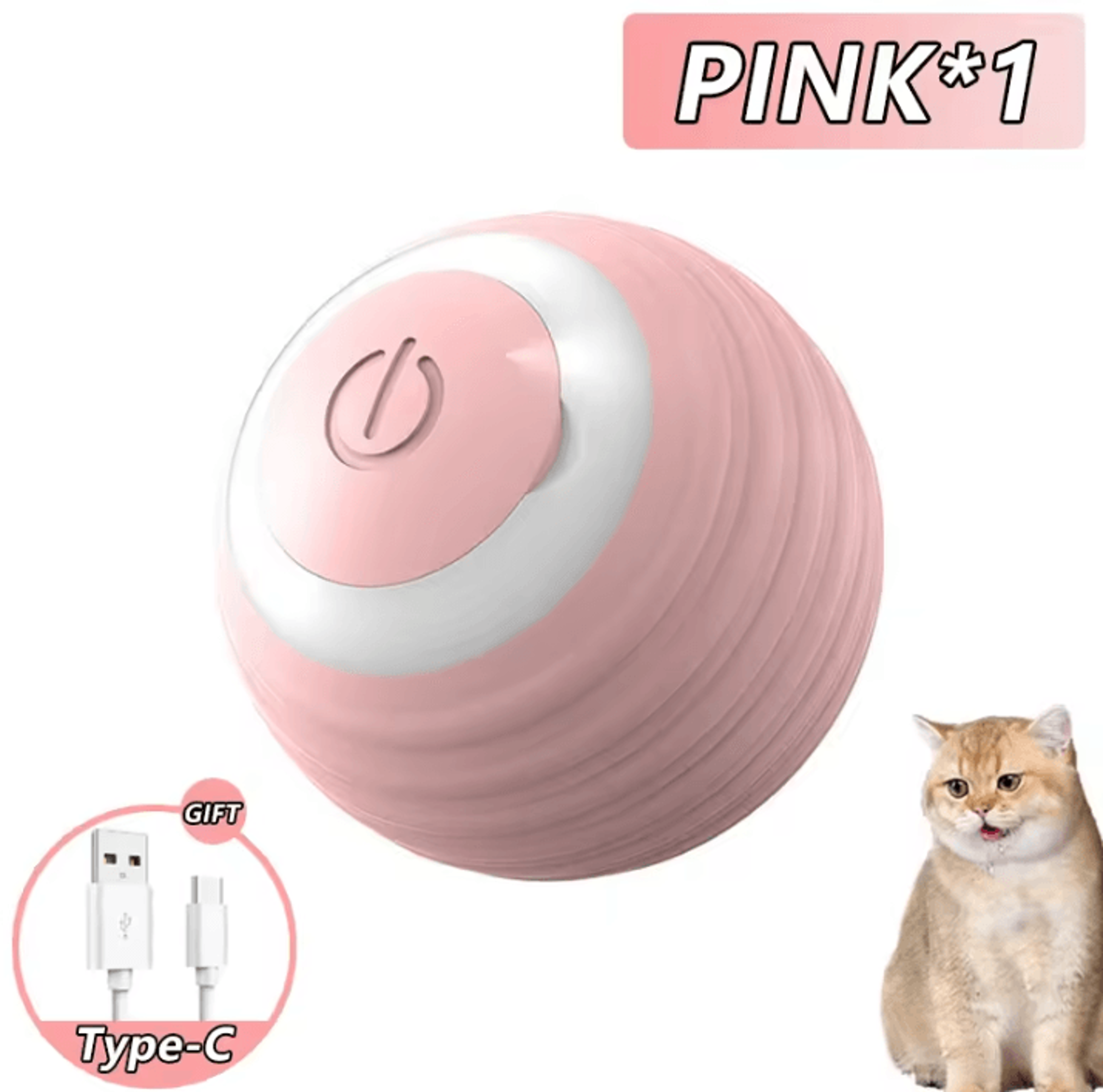 Automatic Interactive Cat Toy  Automatic Rolling Cat Ball Smart Electronic Cat Game Toy For Indoor  4