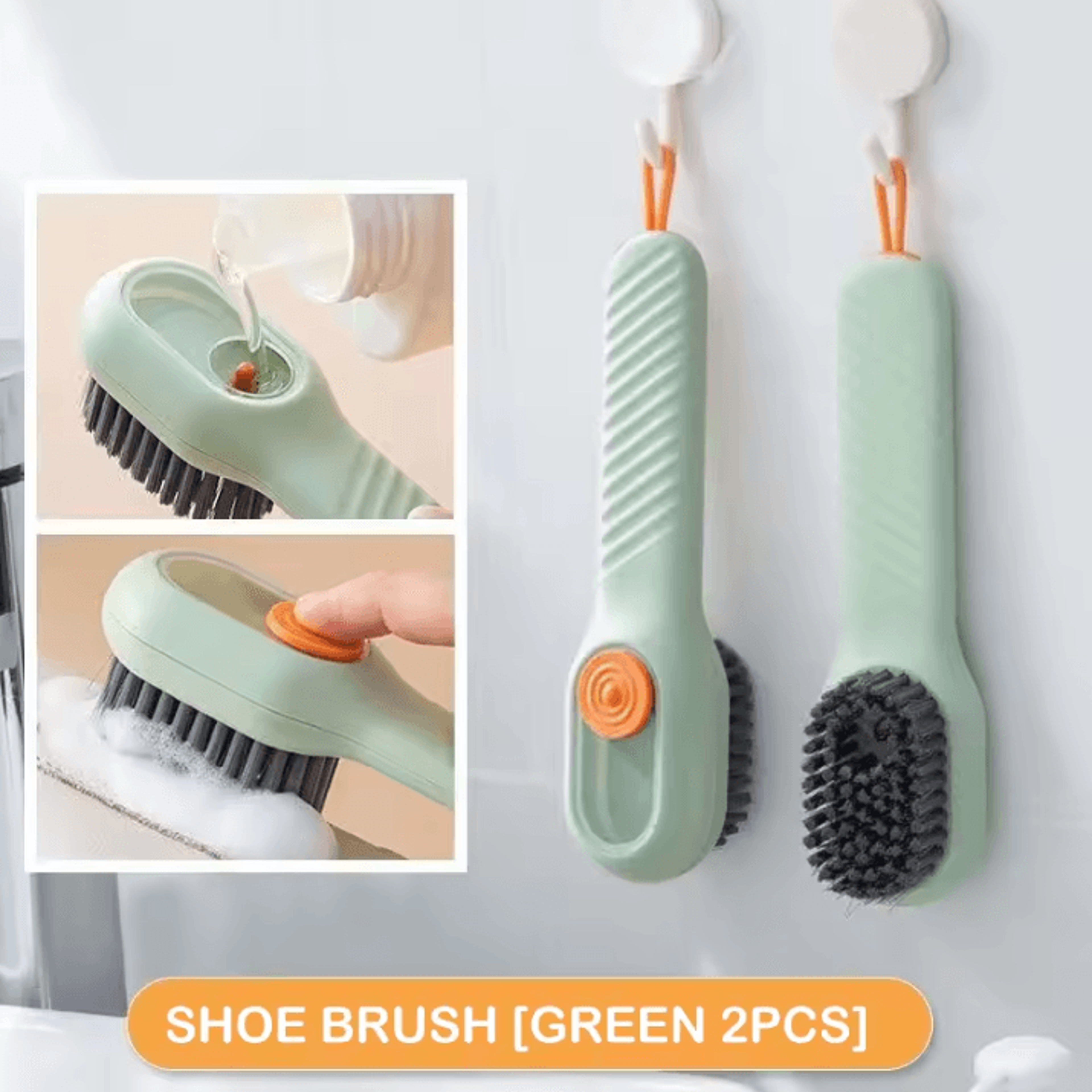 Multifunction Liquid Shoe Cleaning Brush  Shoe Cleaner With Soap Dispenser  Soft Bristle Shoe Brush 9
